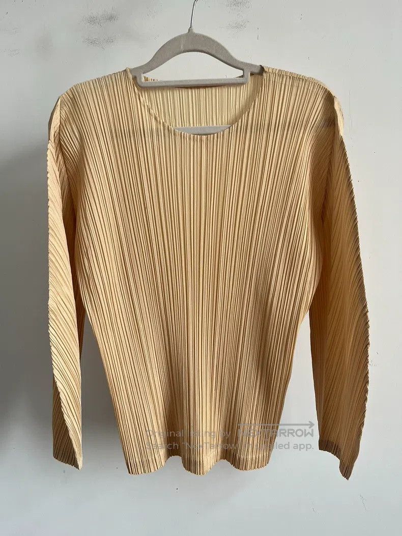 Issey Miyake Issey Miyake Yellow Ruffled Long Sleeve Size L / US 10 / IT 46 - 1 Thumbnail
