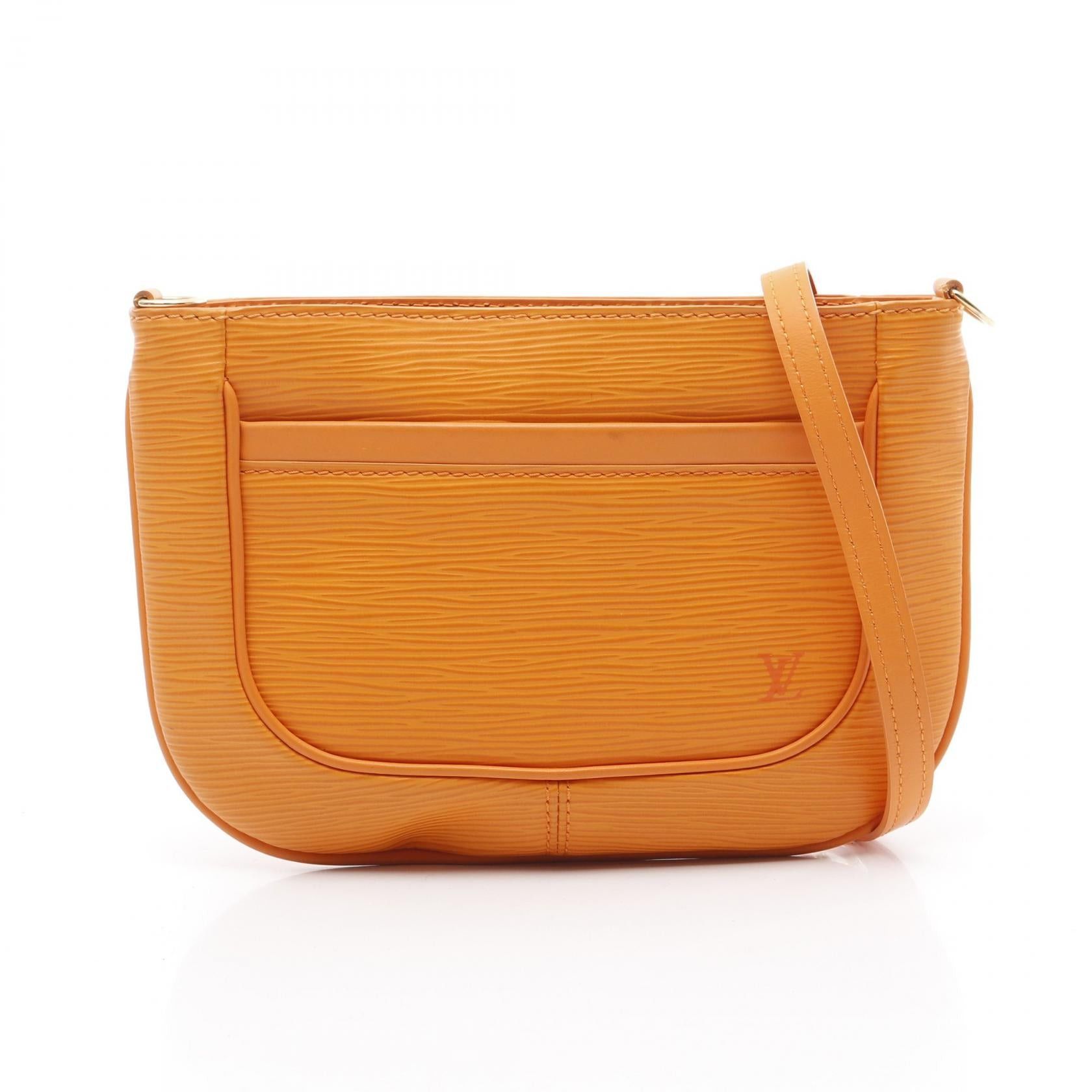 Louis Vuitton Sarvangha Epi Mandarin Shoulder Bag Leather Orange, Women's