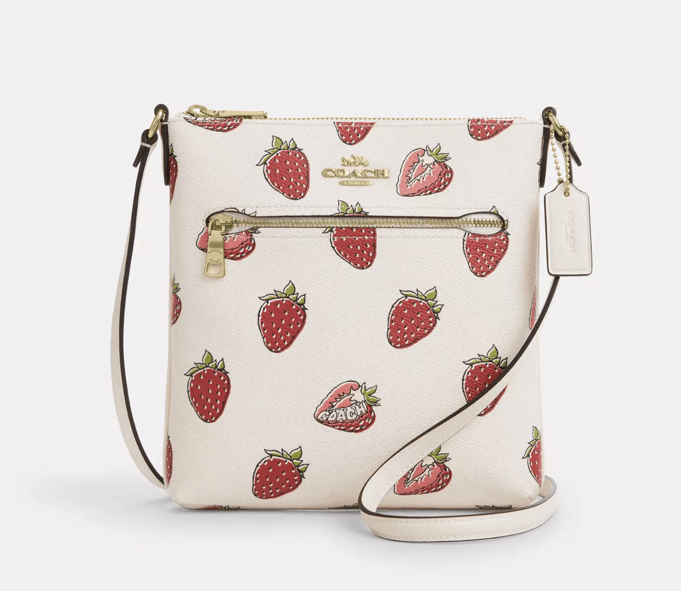 Coach NWT Coach Mini Rowan File Bag With Strawberry Print CAQ09 Size ONE SIZE - 6 Thumbnail