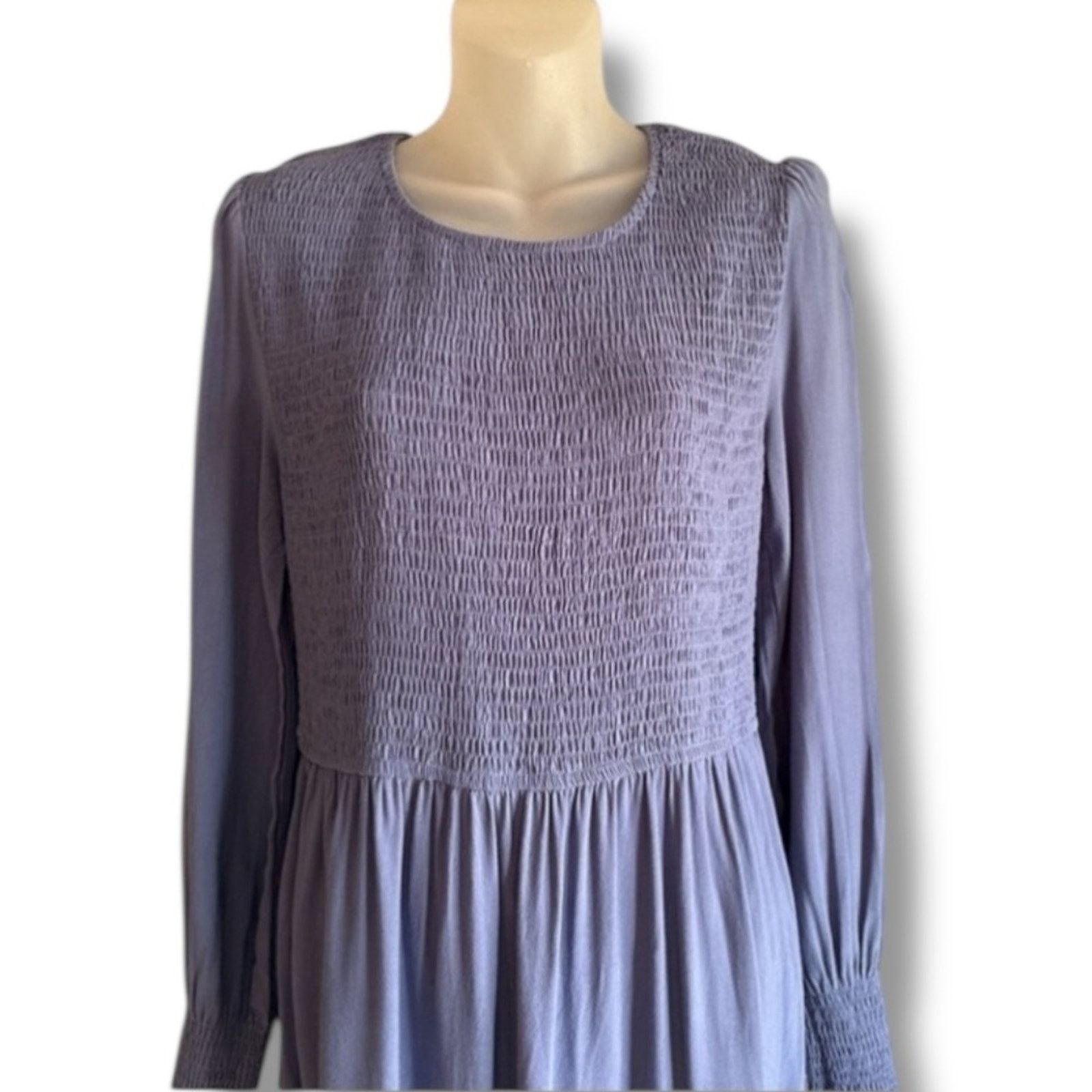 Other ZESICA long sleeve smocked tiered midi dress size Large Size L / US 10 / IT 46 - 3 Thumbnail