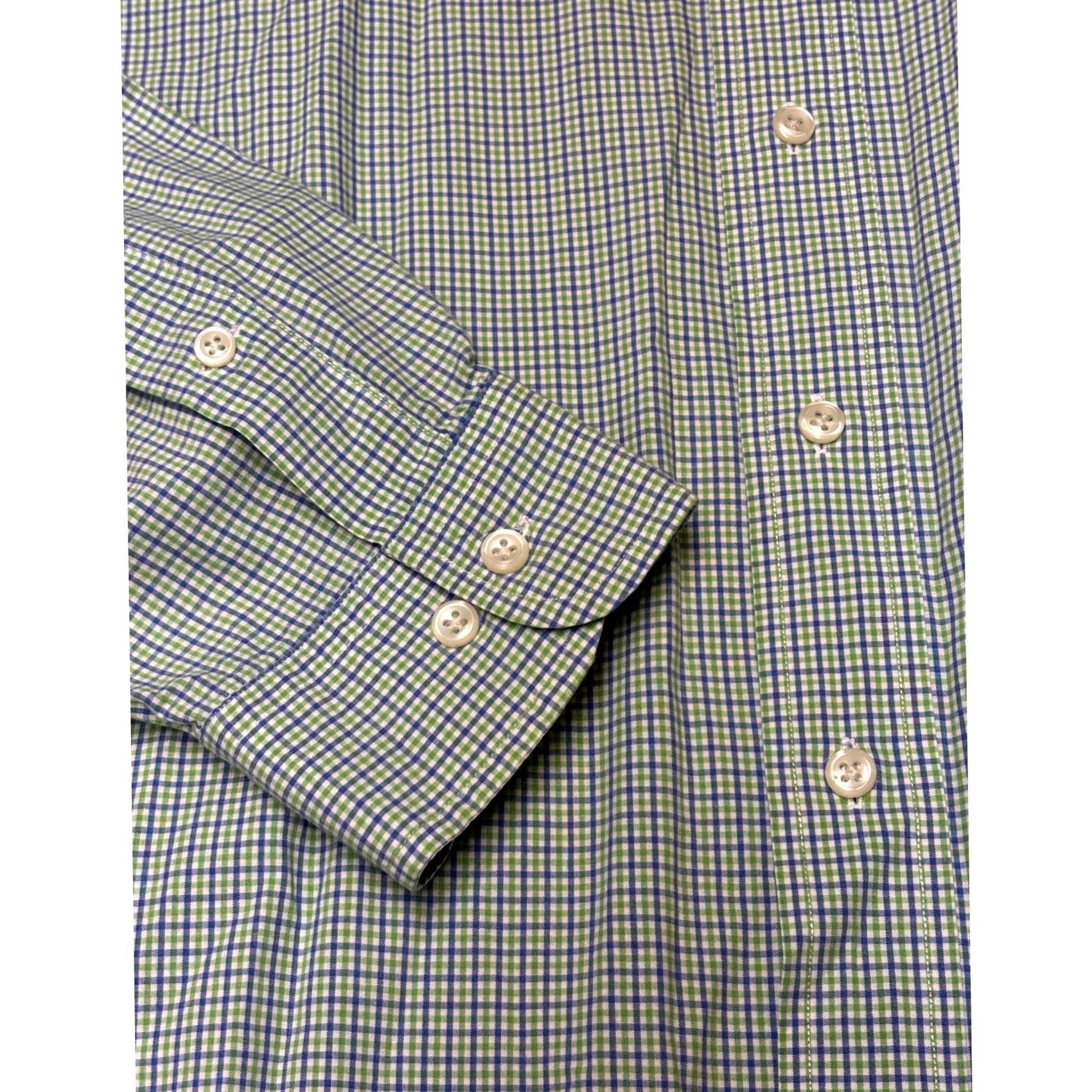 Ralph Lauren Ralph Lauren Yarmouth Mens Dress Shirt Button-Down 17 34/35 Multicolor Check 100% Cotton Long Sleeve Button Cuff Barrel Cuff Embroidered Pony Size US XL / EU 56 / 4 - 3 Thumbnail