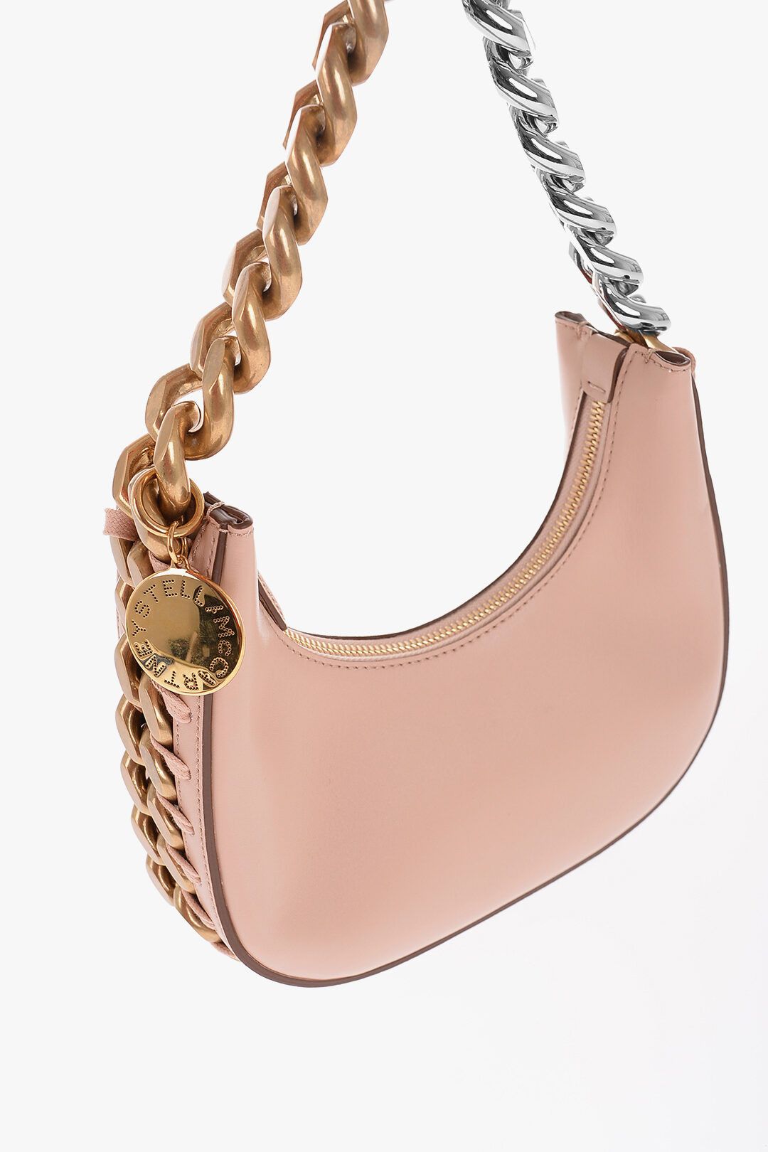 Stella McCartney og1mm0824 Size: OS / Leather Mini Hobo Bag With Chain Size ONE SIZE - 3 Thumbnail