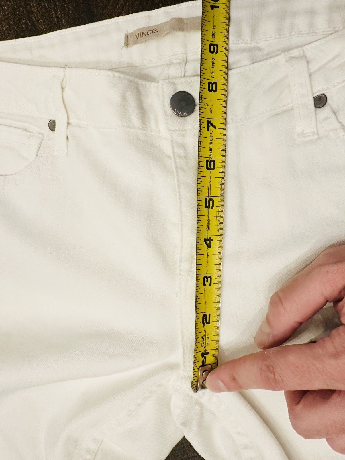 Vince Vince Size 28 Vintage Boy Jeans White Skinny Jeans (30x29) Size 30" / US 8 / IT 44 - 4 Thumbnail