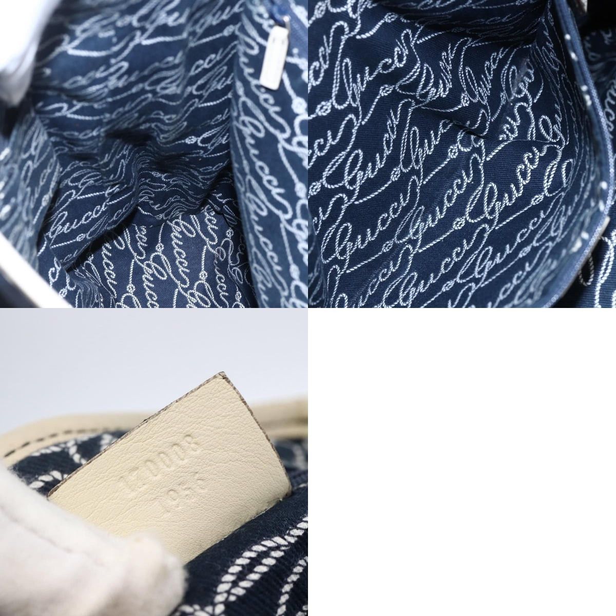 Gucci GUCCI Tote Bag Nylon Leather Navy Size ONE SIZE - 12 Thumbnail