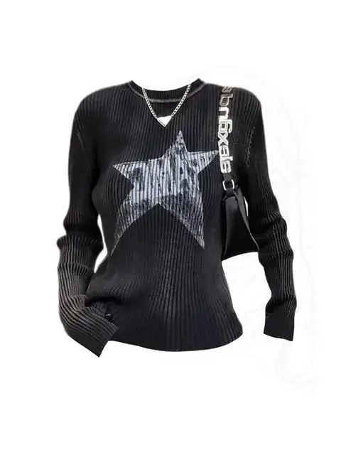 Japanese Brand Women's long sleeve printed ribbed T-shirt Size M / US 6-8 / IT 42-44 - 7 Thumbnail