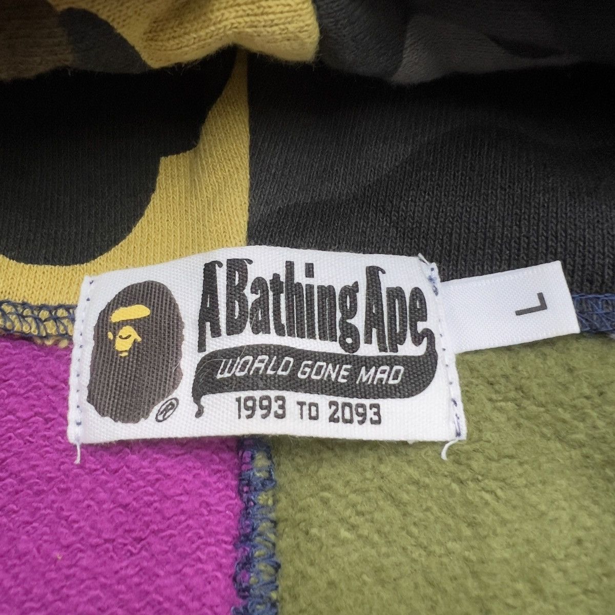 Bape Bape Multicolor Mix Crazy Camo Shark Full Zip Hoodie Size US L / EU 52-54 / 3 - 6 Thumbnail