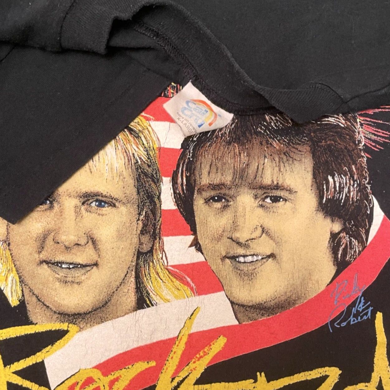 Express VINTAGE 80s ROCK N ROLL EXPRESS WRESTLING NWA JCP RICKY MORTON ROBERT GIBSON 1986 SHIRT XL BLACK MEN Short Sleeve T-Shirt Size US XL / EU 56 / 4 - 2 Thumbnail