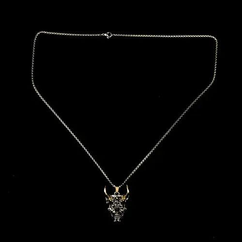 Jewelry Demon Pendant Necklace Punk Chain Size ONE SIZE - 7 Thumbnail