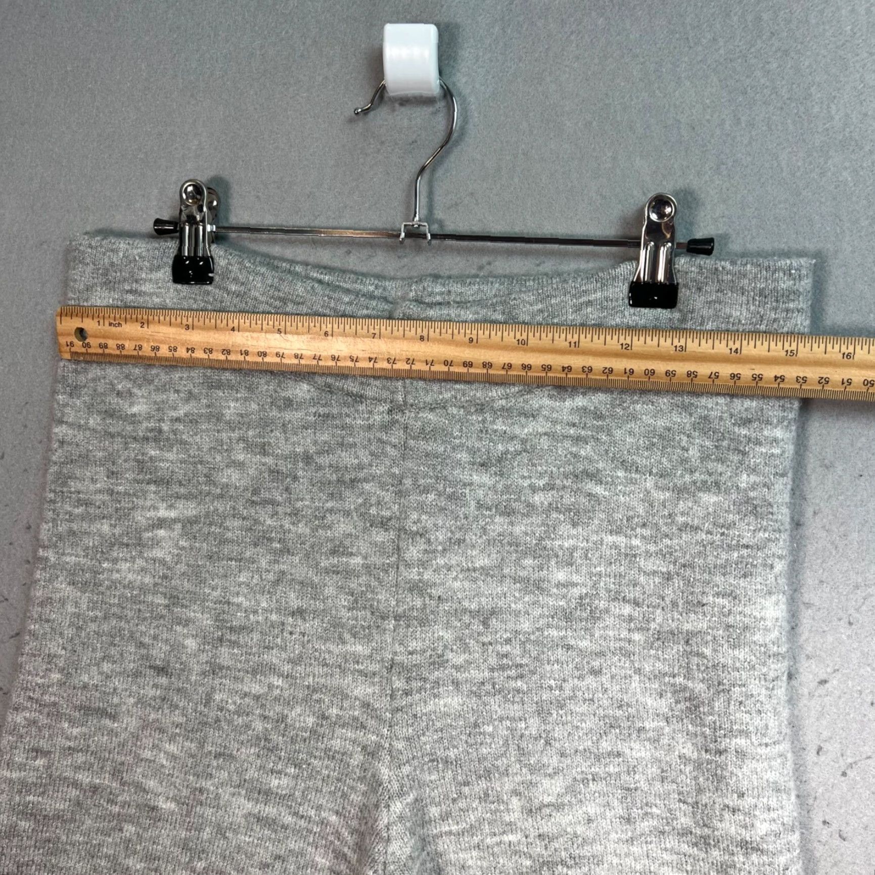 Mango VINTAGE MNG Womens Grey Knit Wide Leg Sweat Pants Size Medium Stretch Size 32" / US 10 / IT 46 - 5 Thumbnail