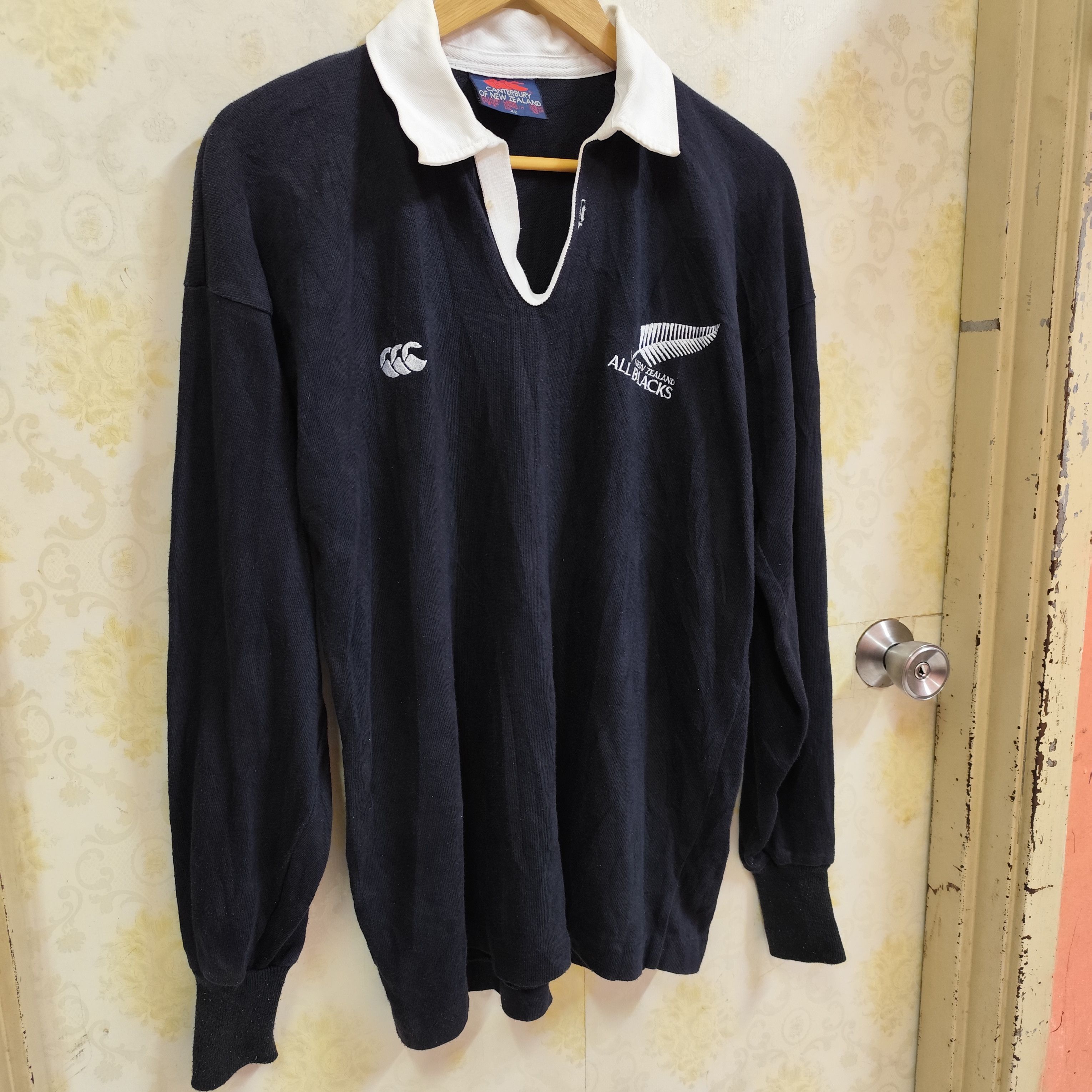 All Blacks × Canterbury of New Zealand × Vintage 🇳🇿VTG CANTERBURY MADE IN NEW ZEALAND ALL BLACK TEE Size US L / EU 52-54 / 3 - 3 Thumbnail