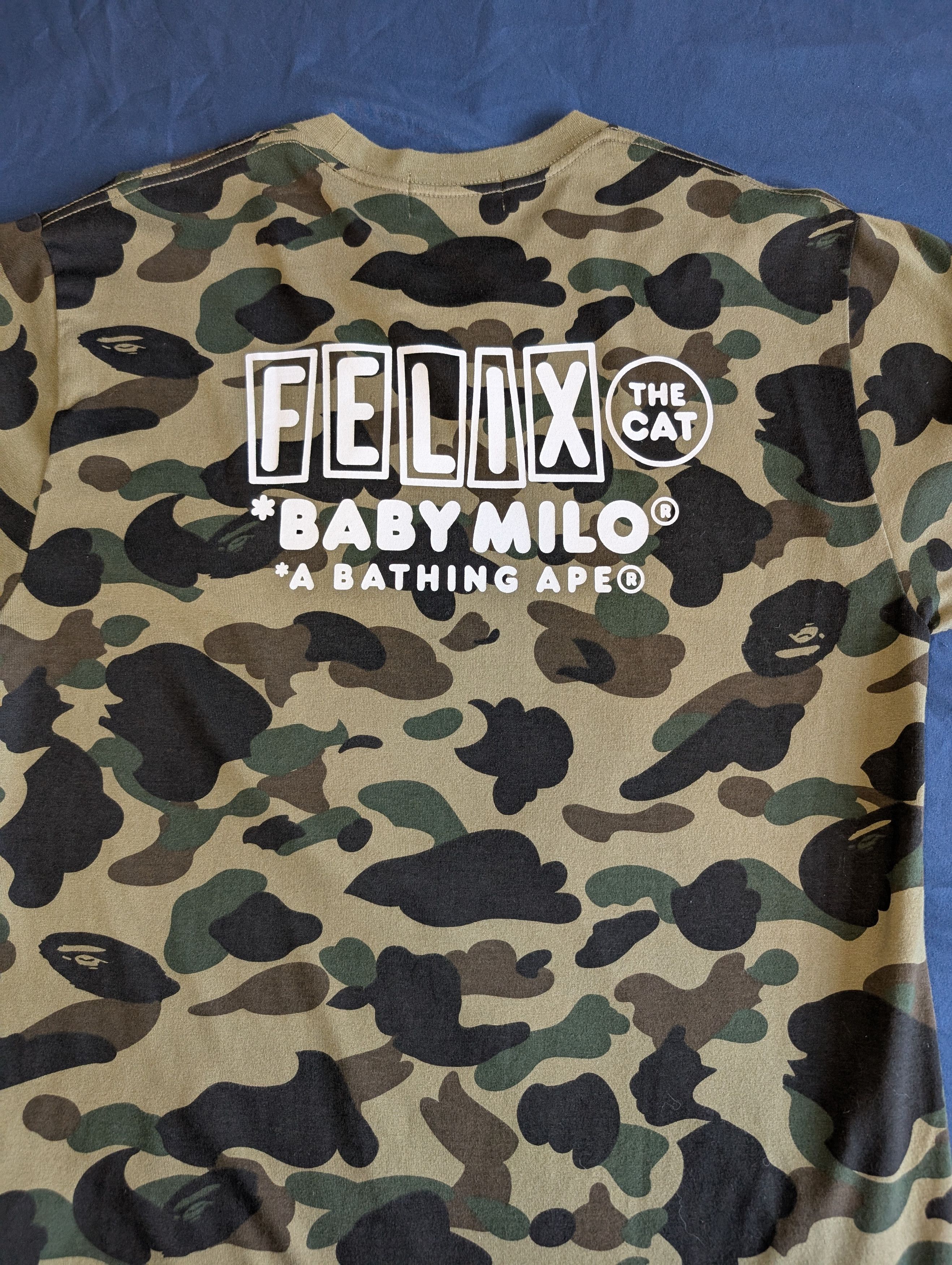 Bape BAPE X FELIX THE CAT GREEN CAMO T-SHIRT SZ LARGE Size US L / EU 52-54 / 3 - 3 Thumbnail
