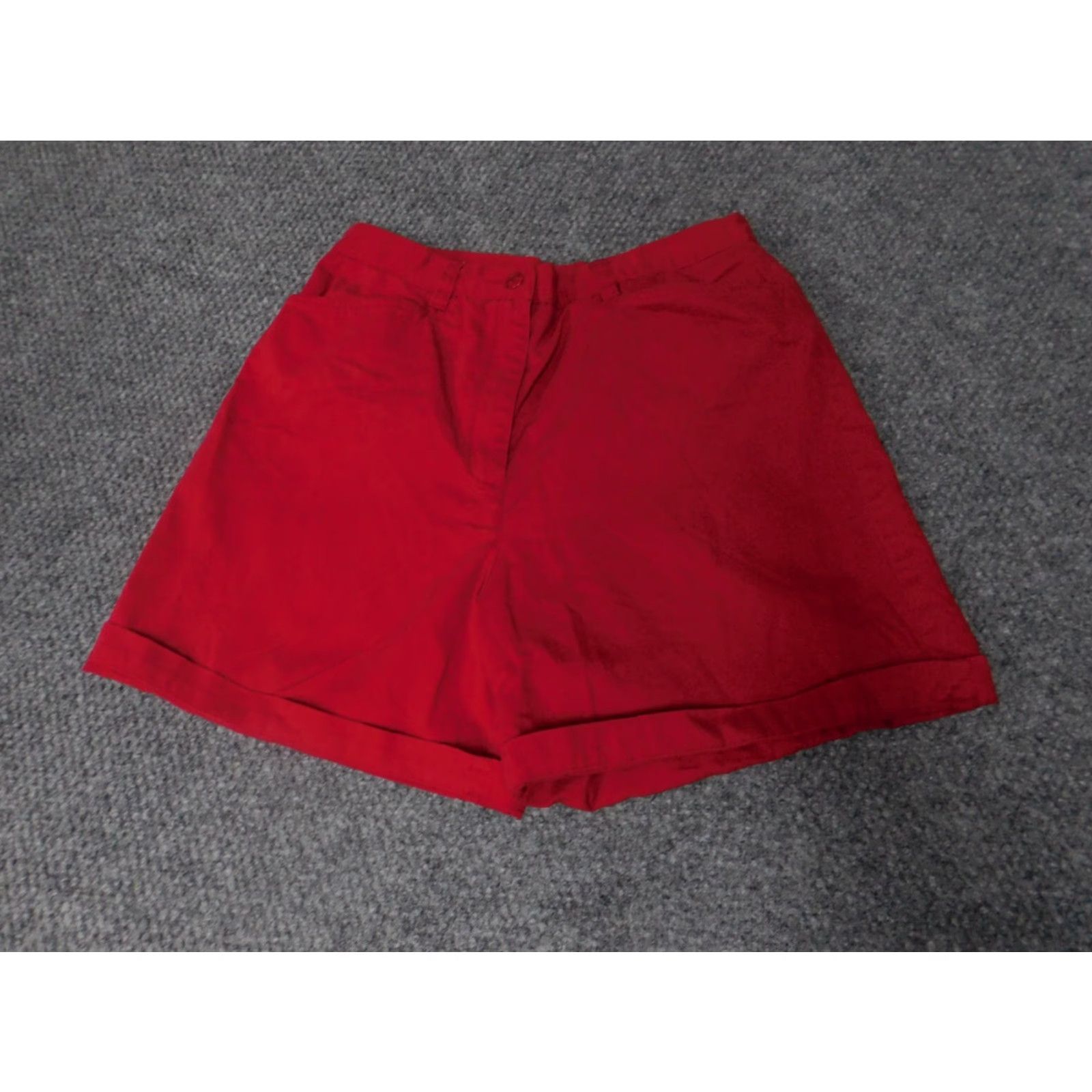 Jones New York Jones New York Womens Shorts 10 Red Chino Straight Cuffed Knit Cotton Flat Front Eyelet Casual Regular Mid Rise Womens Shorts 10 Red Jones New York Size 32" / US 10 / IT 46 - 2 Thumbnail
