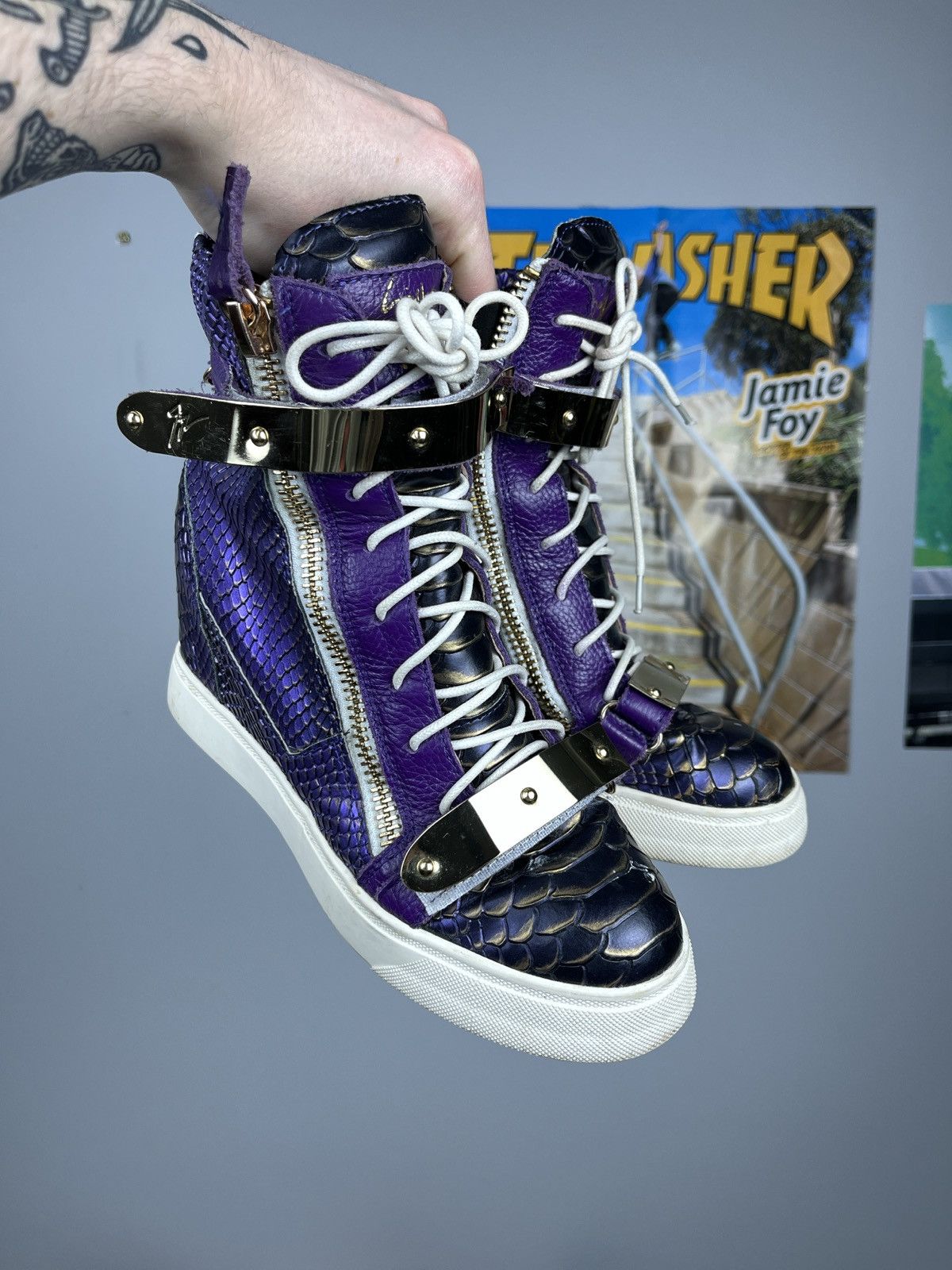 Purple giuseppe sneakers online