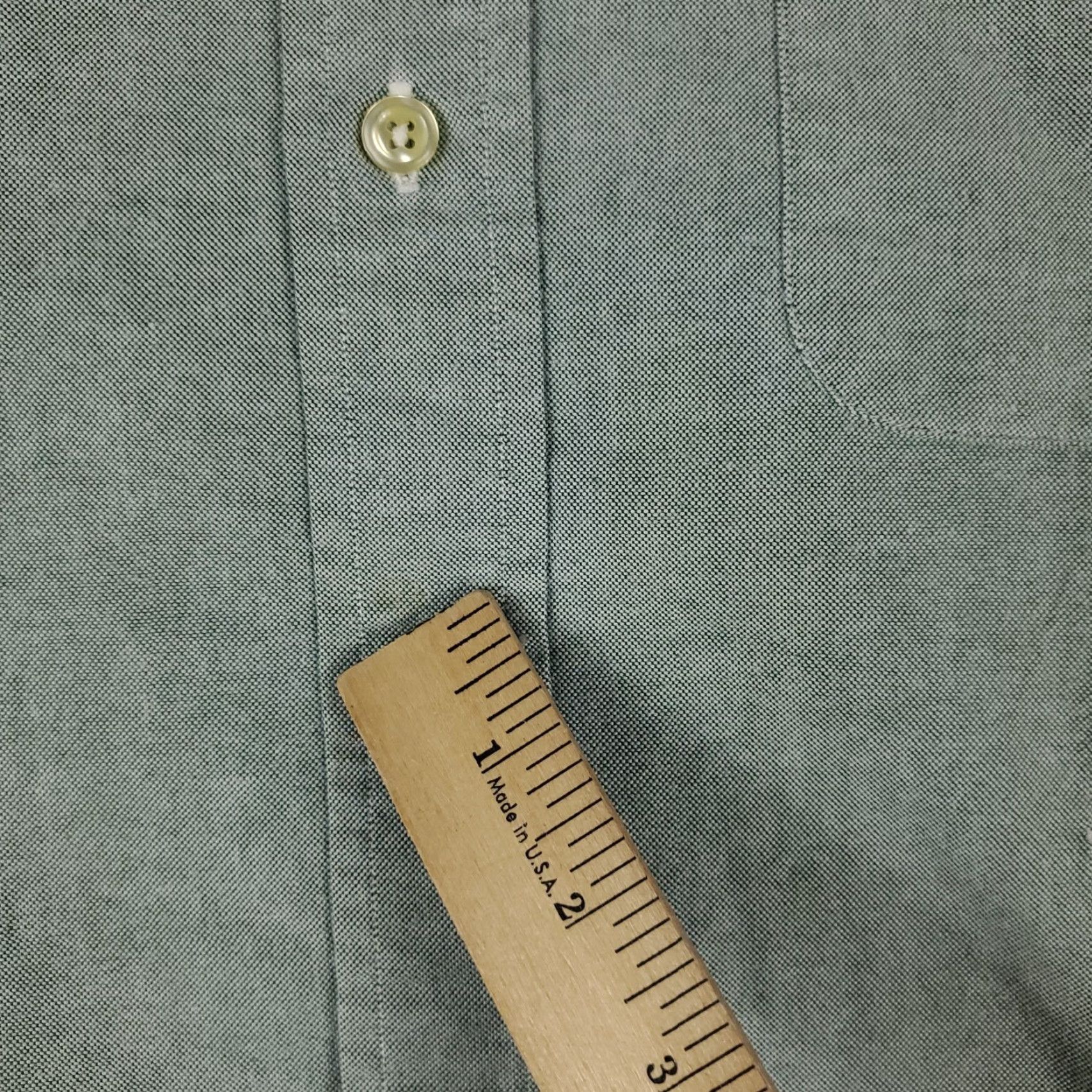 Tommy Hilfiger Tommy Hilfiger Dress Shirt Mens 16 Green Long Sleeve Button Up Classic Casual Size 42R - 3 Thumbnail