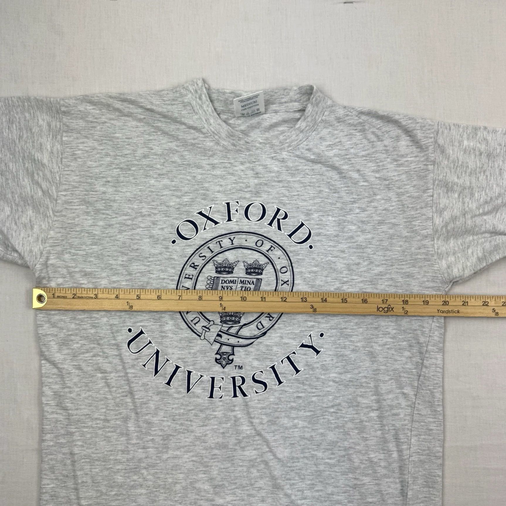 Logo 7 Oxford Shirt Adult Medium Gray Graphic Print Logo College University Mens Size US M / EU 48-50 / 2 - 7 Thumbnail