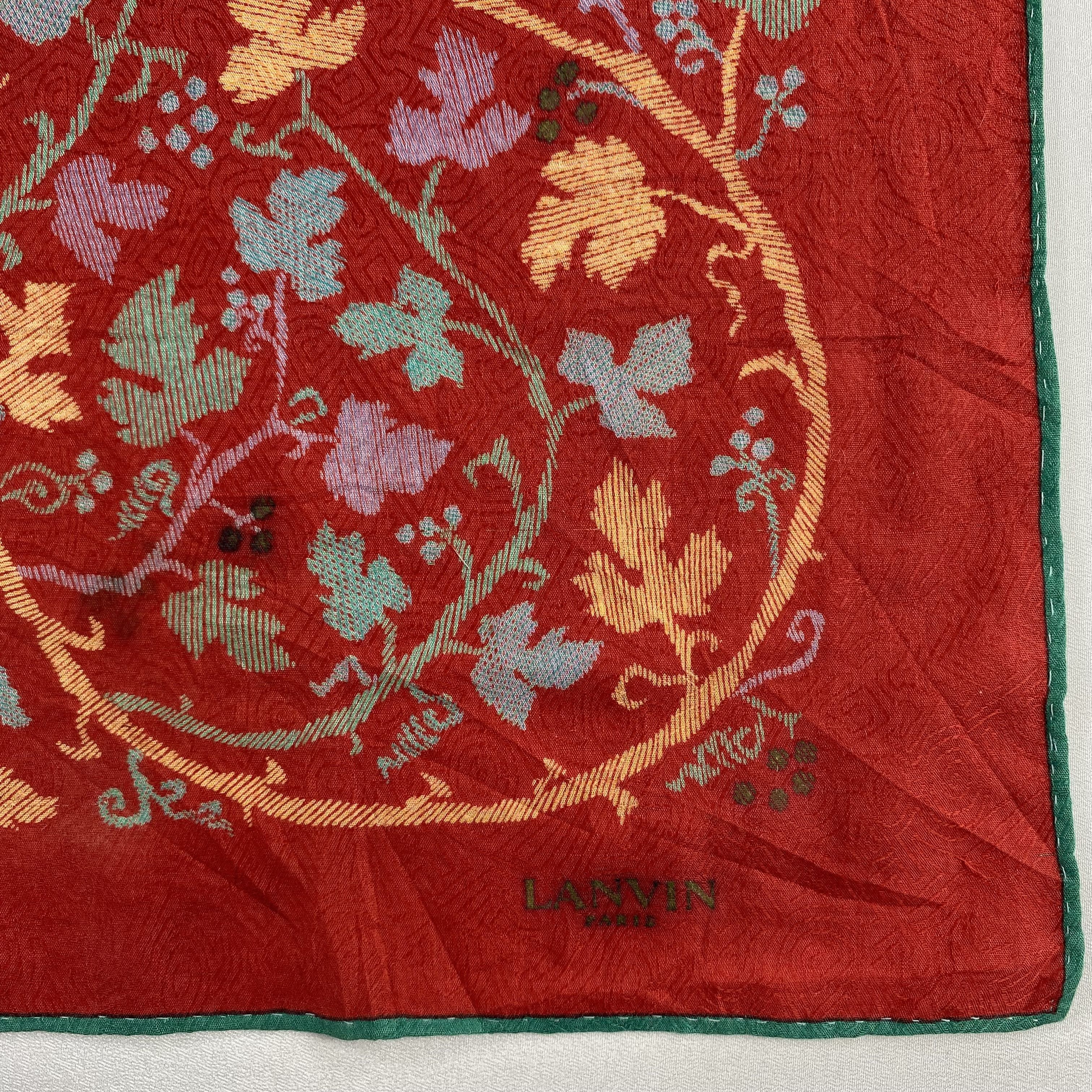 Lanvin × Vintage Lanvin Bandana/ Handkerchief / Neckerchief-P1825 Size ONE SIZE - 3 Thumbnail