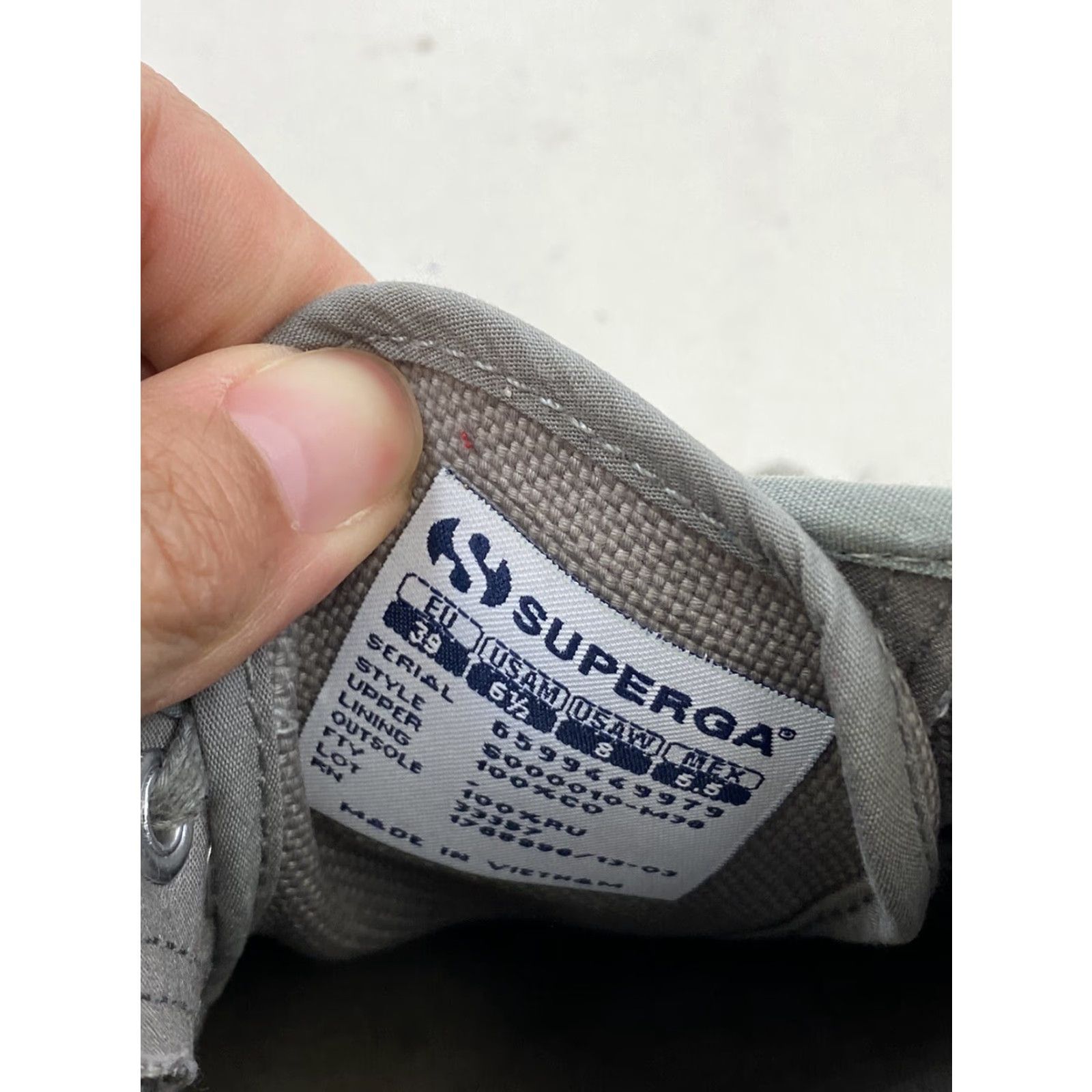 Superga VINTAGE Superga Sneakers Womens 8 Grey Shoes Walking Womens, Grey, 8, Sneakers, Walking, US 8, EUR 39 Size US 8 / IT 38 - 5 Thumbnail