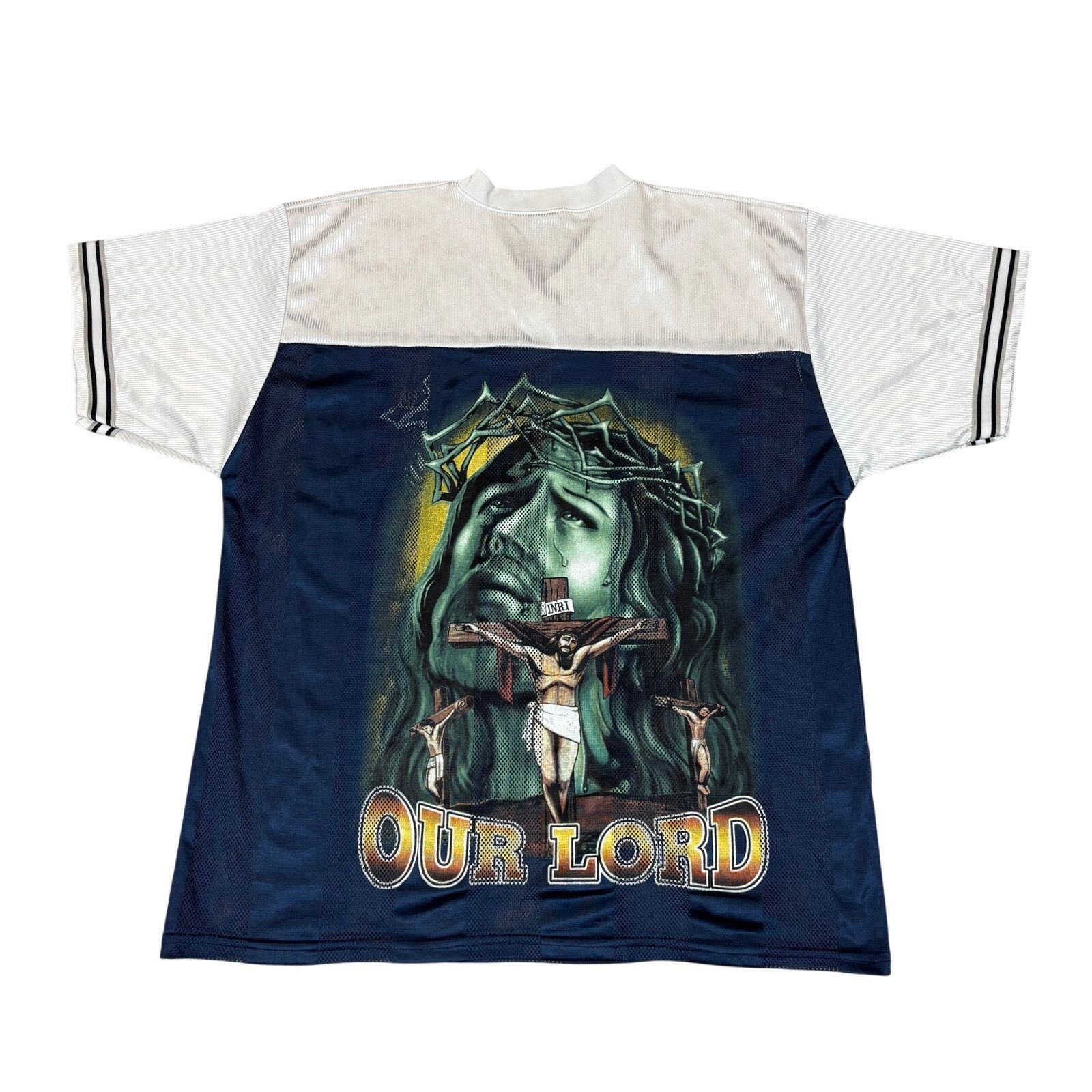 Vintage Vintage Jesus Christ Our Lord Jersey Top Men's Large Y2K Size US L / EU 52-54 / 3 - 1 Thumbnail