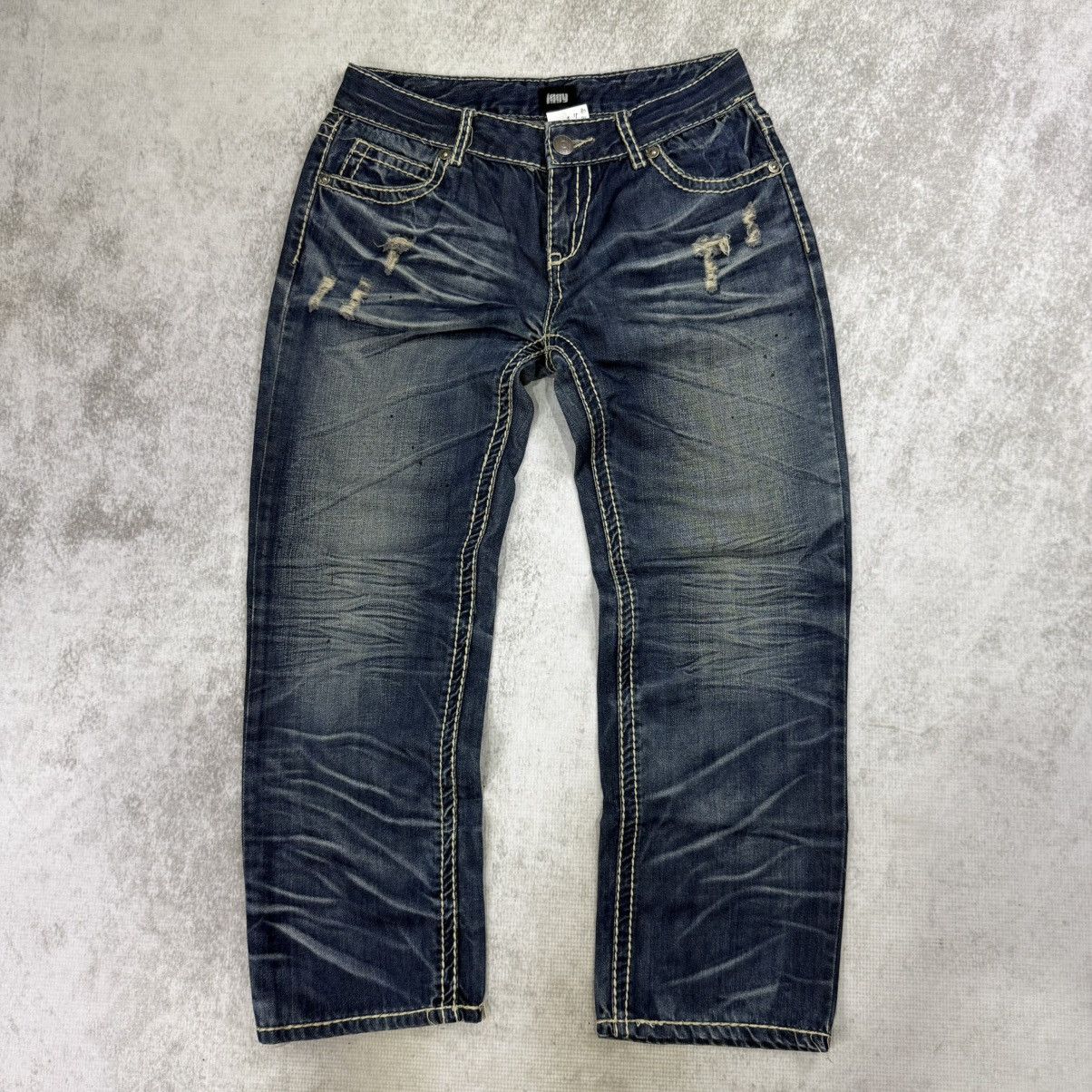 Japanese Brand 00s Iggy Tribe faded light jeans denim blue Size US 30 / EU 46 - 1 Thumbnail