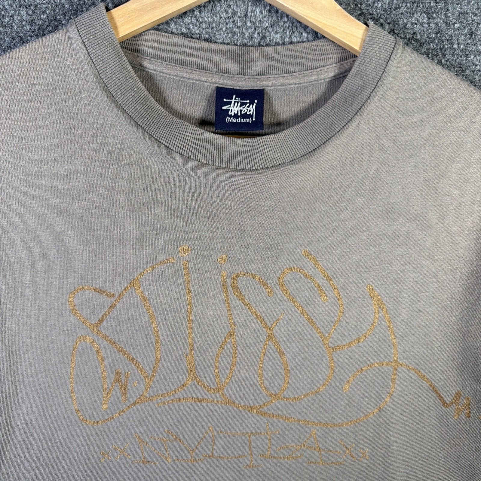 Stussy Vintage Stussy Shirt Mens Medium Gray 90s International Surf Size US M / EU 48-50 / 2 - 1 Thumbnail