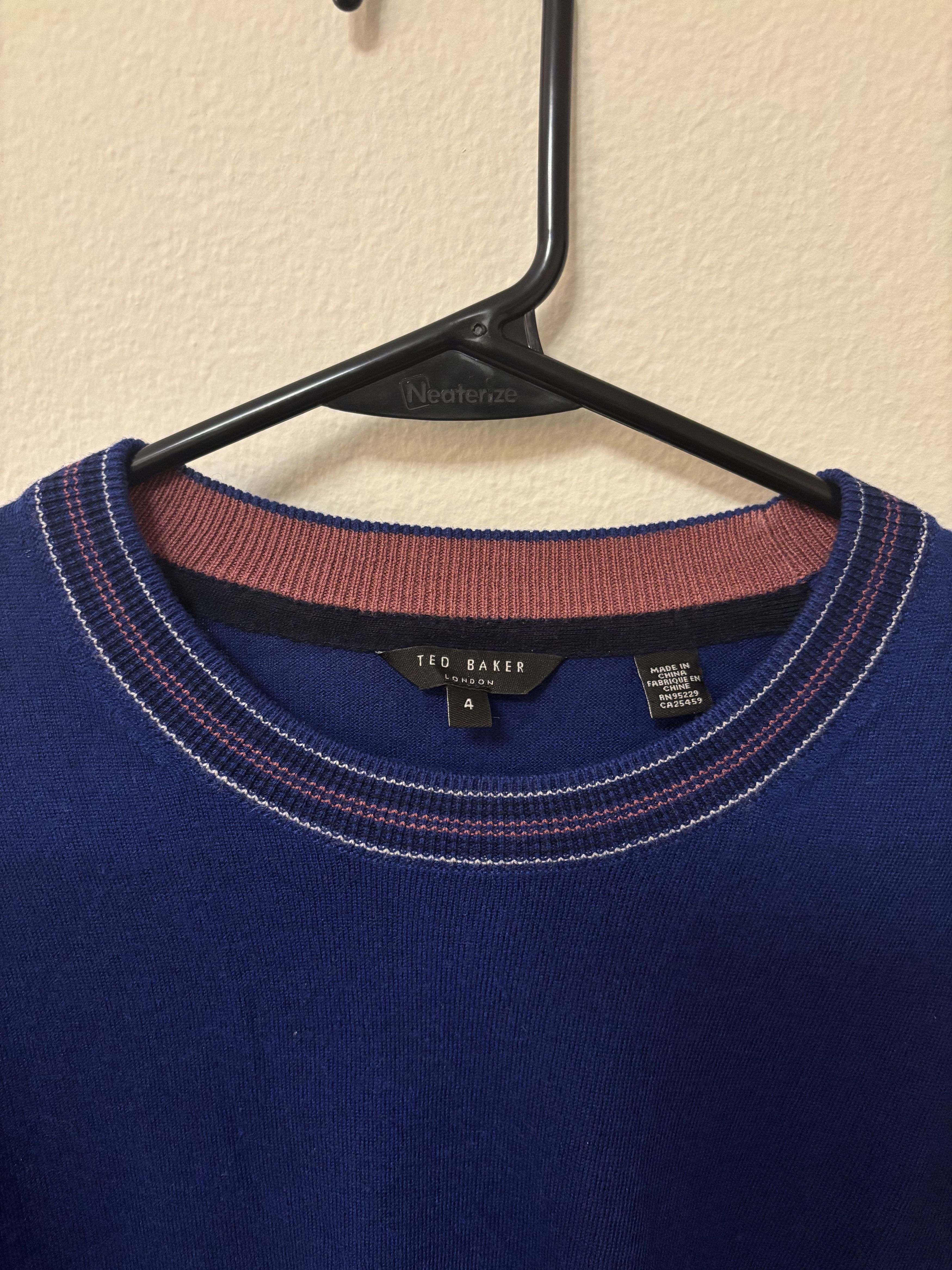 Ted Baker Mailais long-sleeved crew neck sweater in blue Size US L / EU 52-54 / 3 - 3 Thumbnail