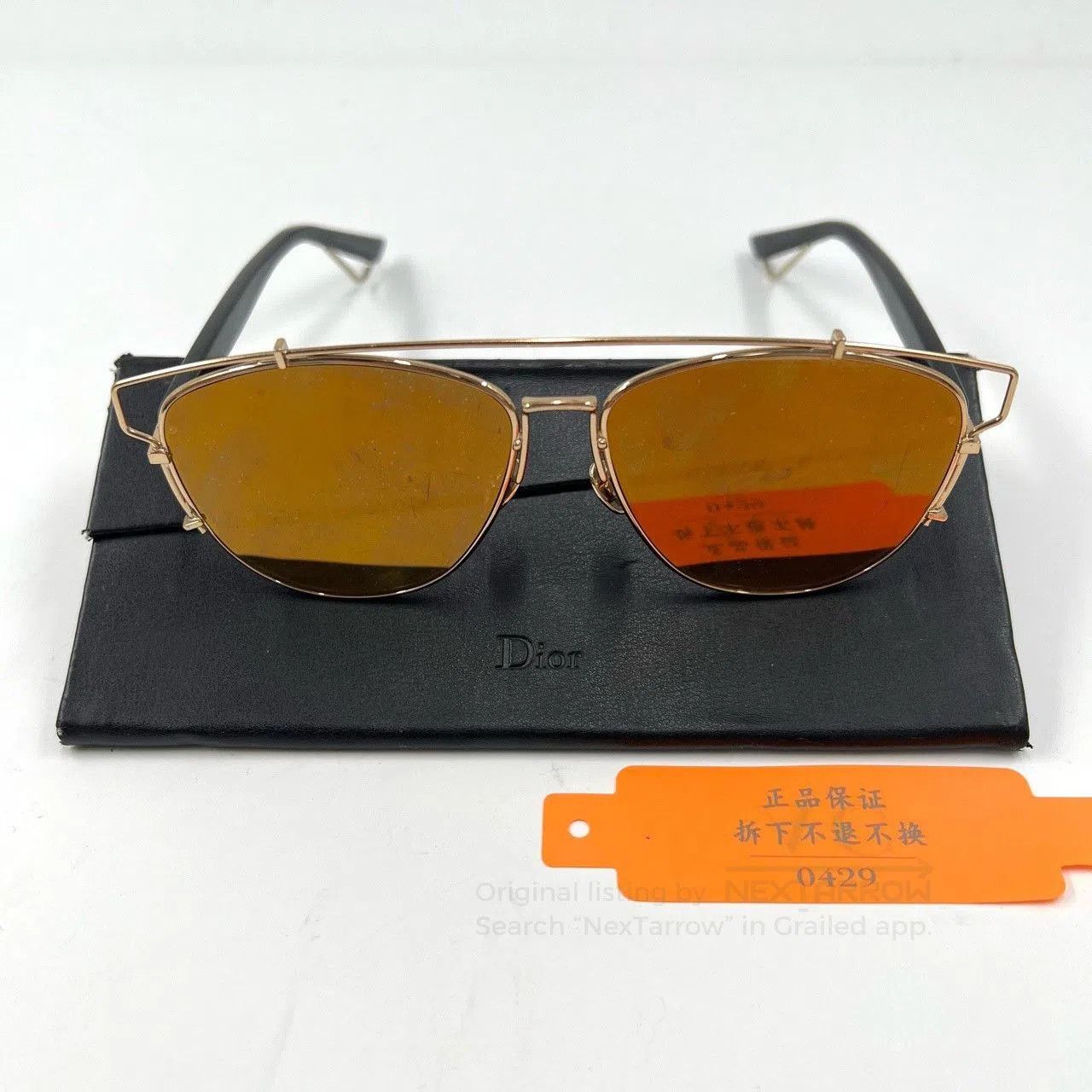 Dior Dior Pilot Sunglasses with Case. Size ONE SIZE - 8 Thumbnail