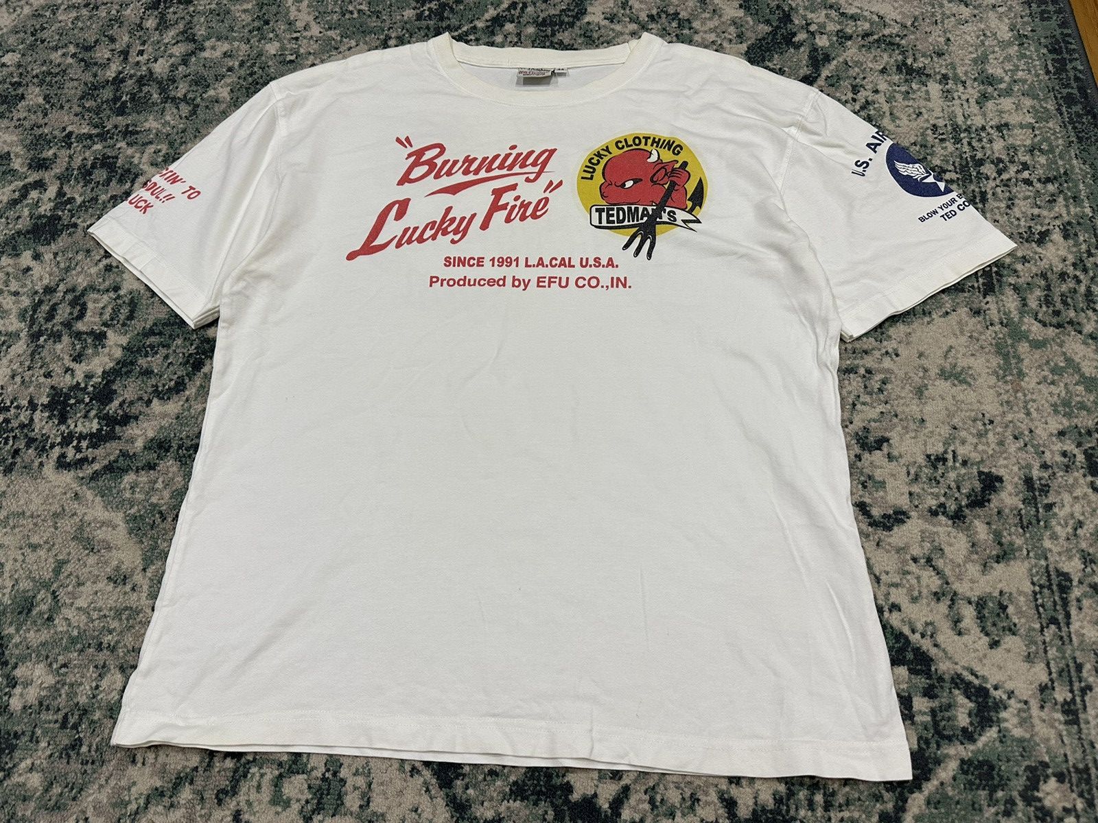 Buzz Rickson's × Tedman Vintage Ted-Company Tedman U.S Airforce White T shirt Medium Size US M / EU 48-50 / 2 - 3 Thumbnail