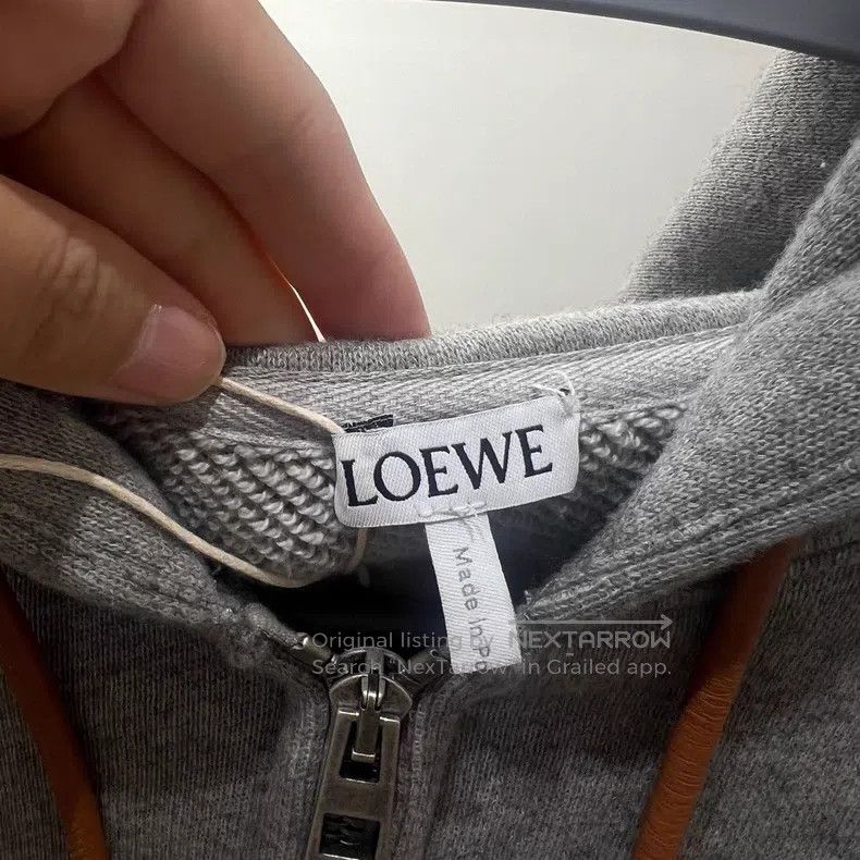 Loewe Loewe Gray Logo Zip Hoodie Jacket Size XS / US 0-2 / IT 36-38 - 5 Thumbnail