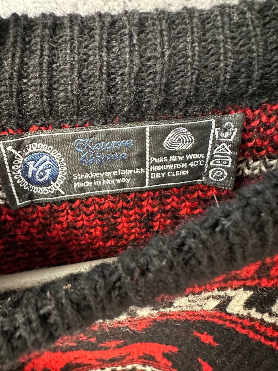 Other Kaare Gjose Wool Knit Sweater Reindeer Norway Crew Neck Size US XL / EU 56 / 4 - 10 Thumbnail