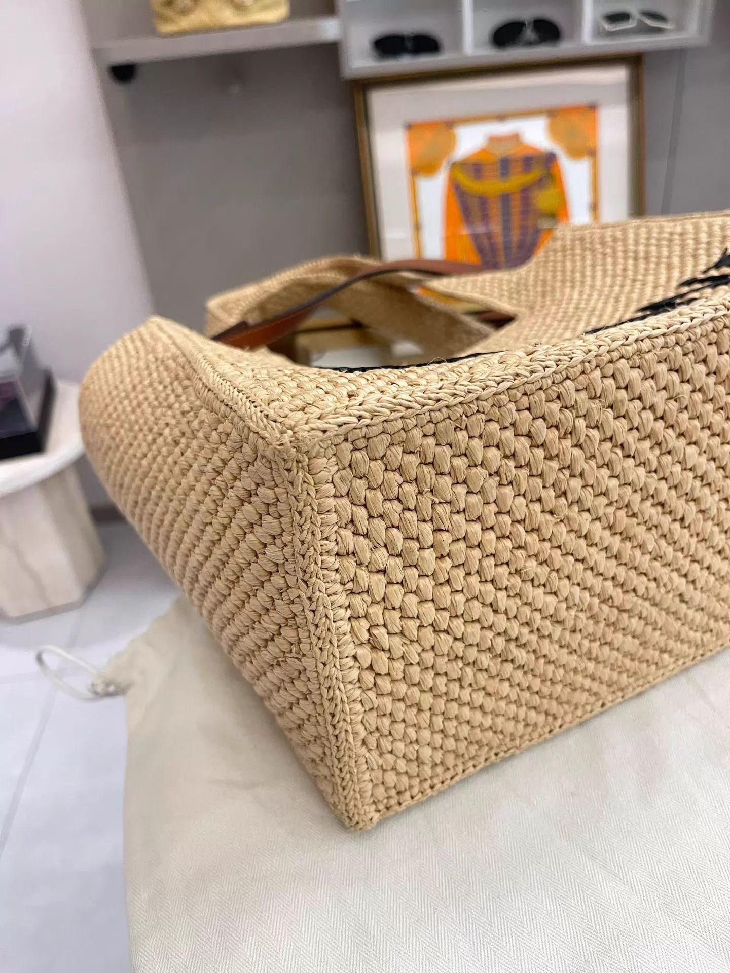 Loewe Loewe Font Raffia Handbag M848 29x14x25cm with Dust Bag Size ONE SIZE - 6 Thumbnail