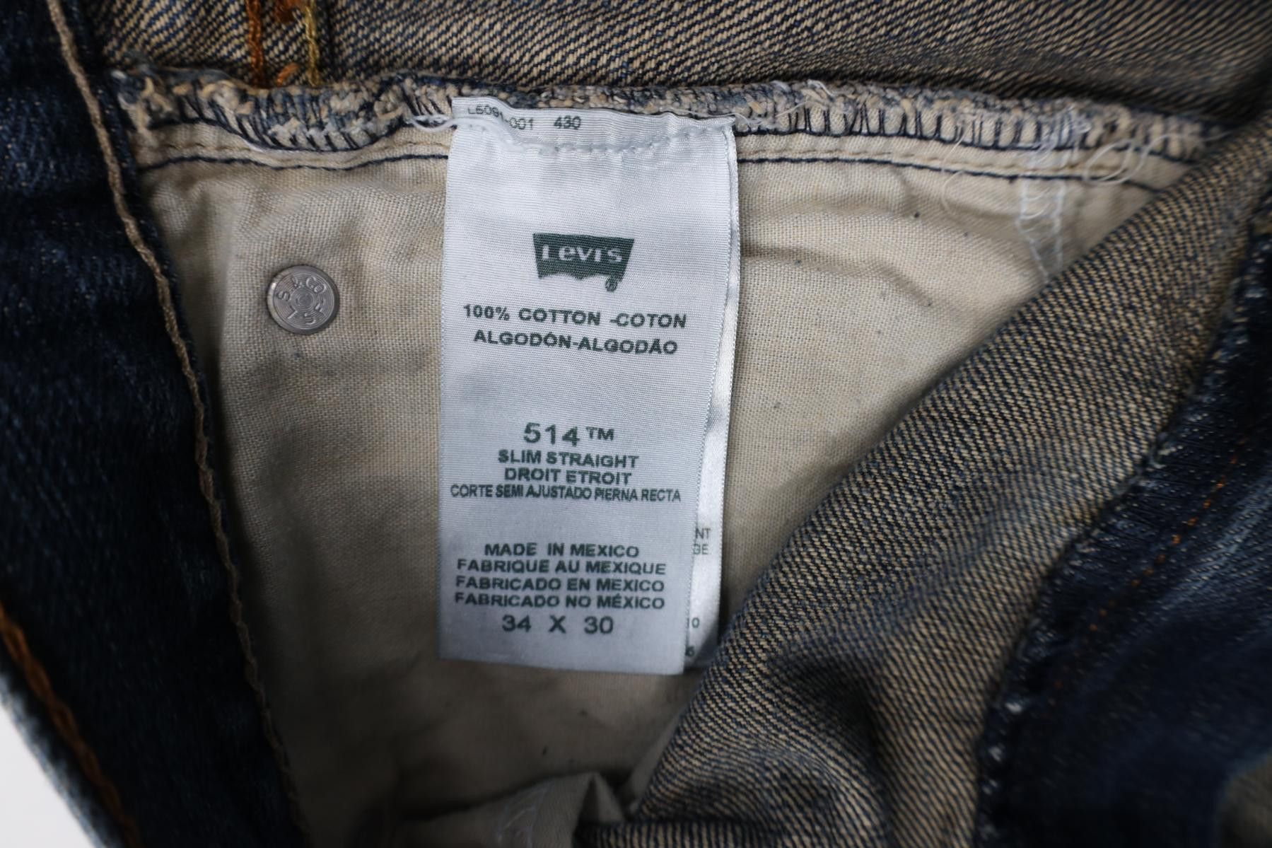 Levi's Vintage Y2K Levis 514 Slim Fit Straight Leg Denim Jeans Blue Size US 34 / EU 50 - 9 Thumbnail