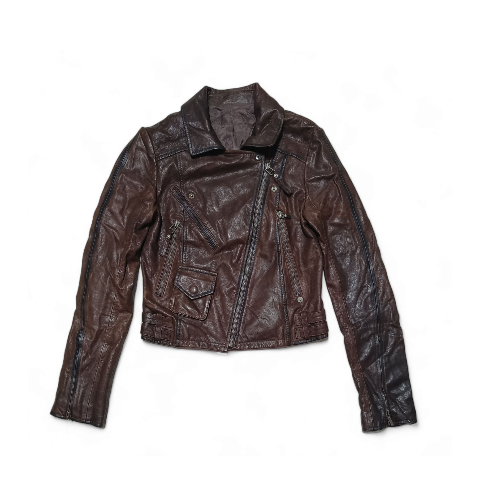 Vintage Women's Ramones Rockabilly Lady Biker Leather Jacket