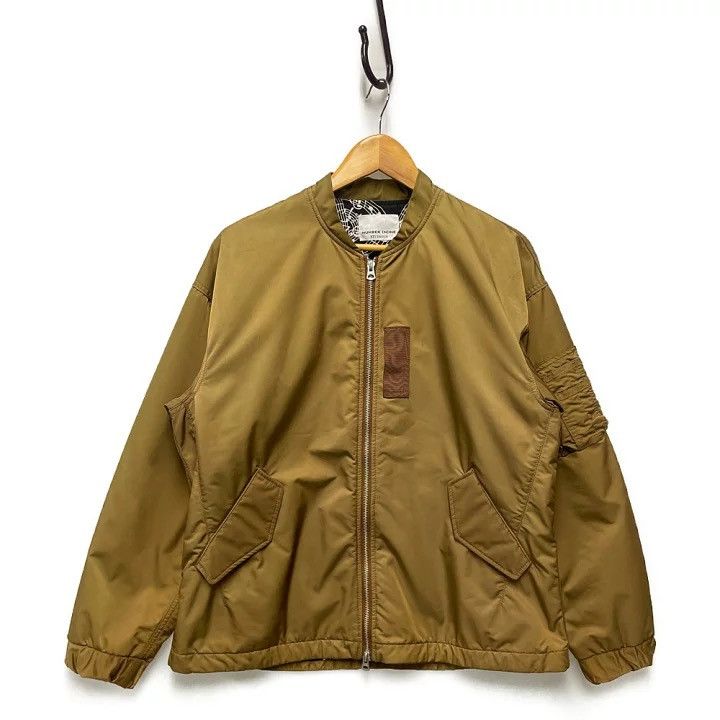 image of Number N Ine Number Nine Studious Ma-1 Foight Jacket Bomber Coat in Khaki, Men's (Size Medium)