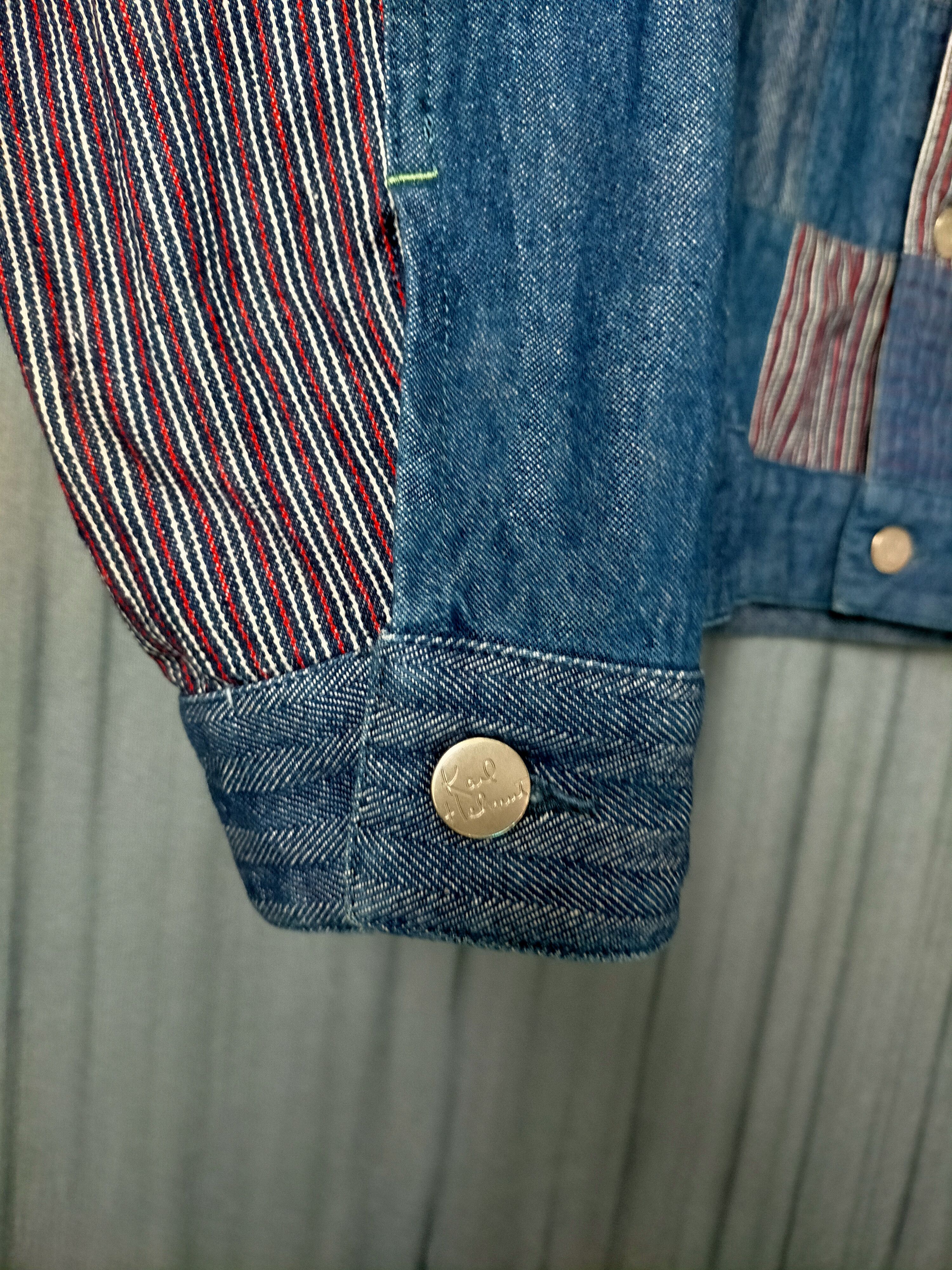Japanese Brand Karl Helmut Patchwork Trucker Jacket Jeans Size US L / EU 52-54 / 3 - 8 Thumbnail