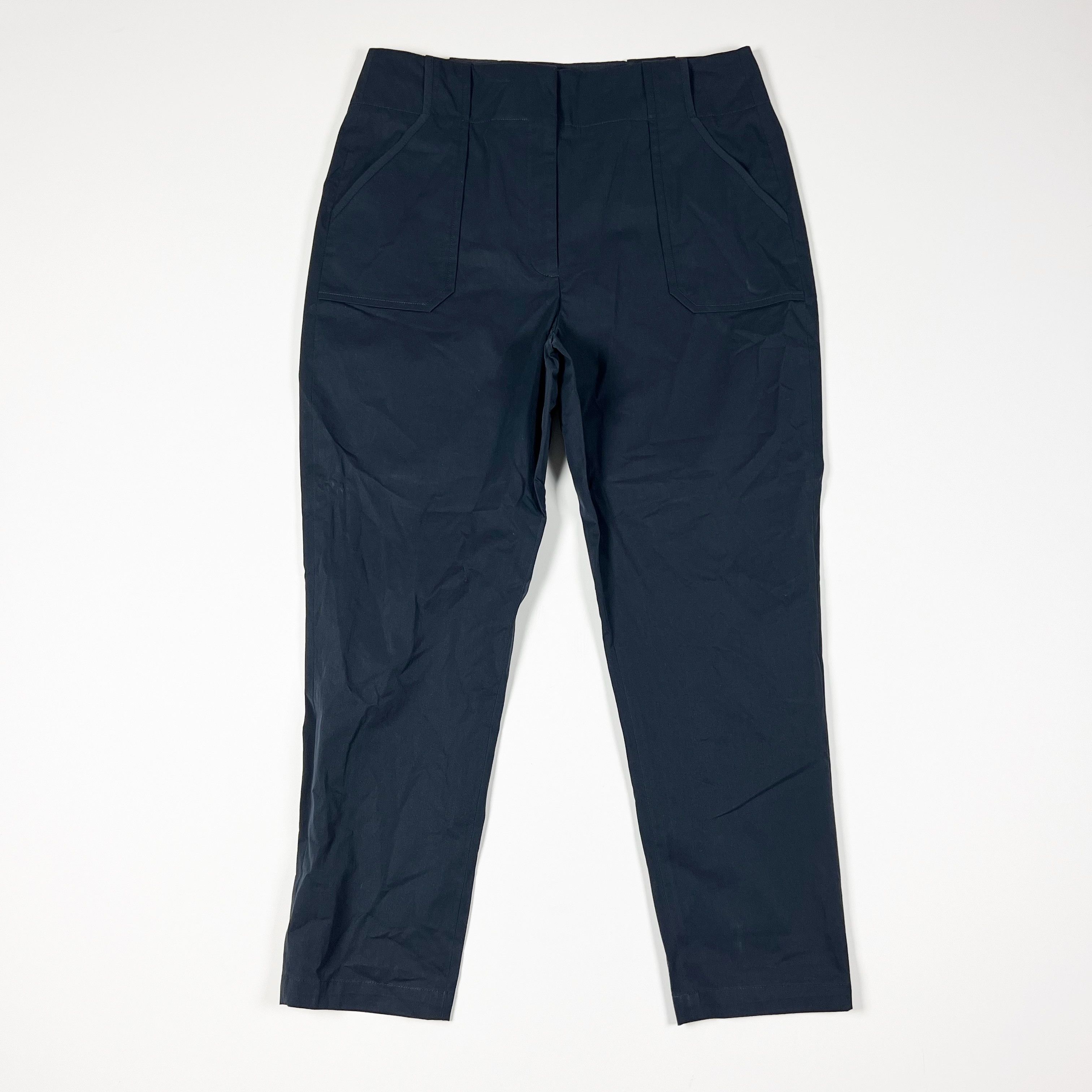 image of Veronica Beard Mahary Cotton Poplin Stretch Skinny in Blue, Women's (Size 36)