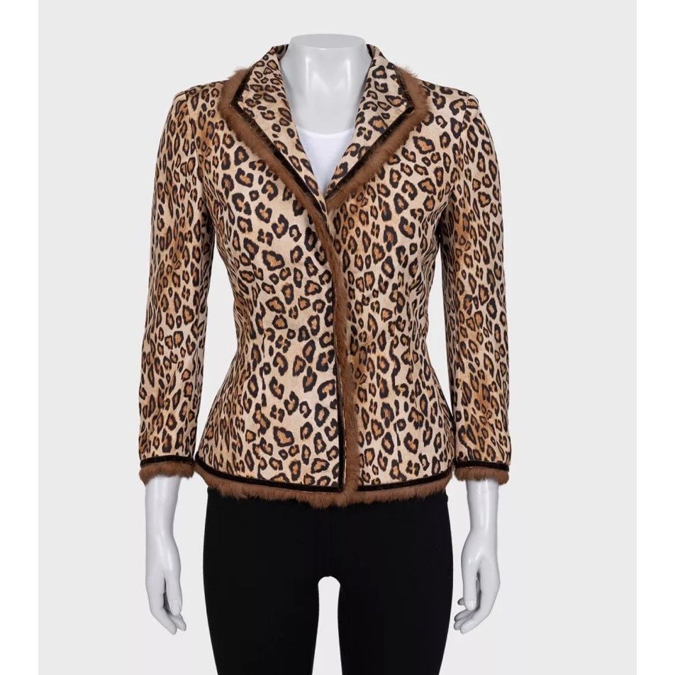 Alexander McQueen Alexander McQueen Cropped Animal Print Jacket IT 42 M Size M / US 6-8 / IT 42-44 - 1 Thumbnail