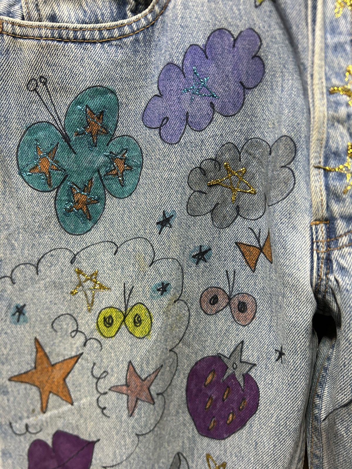 Levi's × Levi's Vintage Clothing Vintage Levi’s 501 Custom Aditi Art Overprint Jeans Size 30" / US 8 / IT 44 - 4 Thumbnail