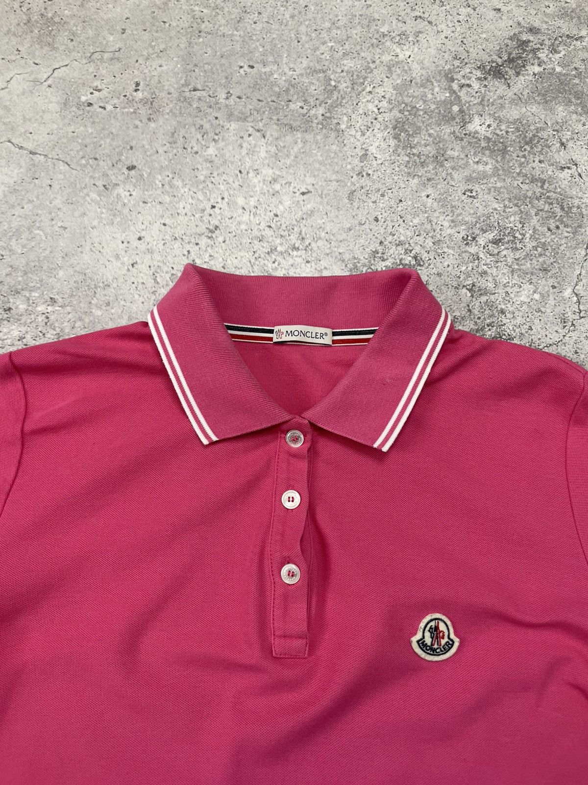 Moncler Moncler Women's Pink Maglia Polo Manica Corta T-shirt Size L Size L / US 10 / IT 46 - 5 Thumbnail