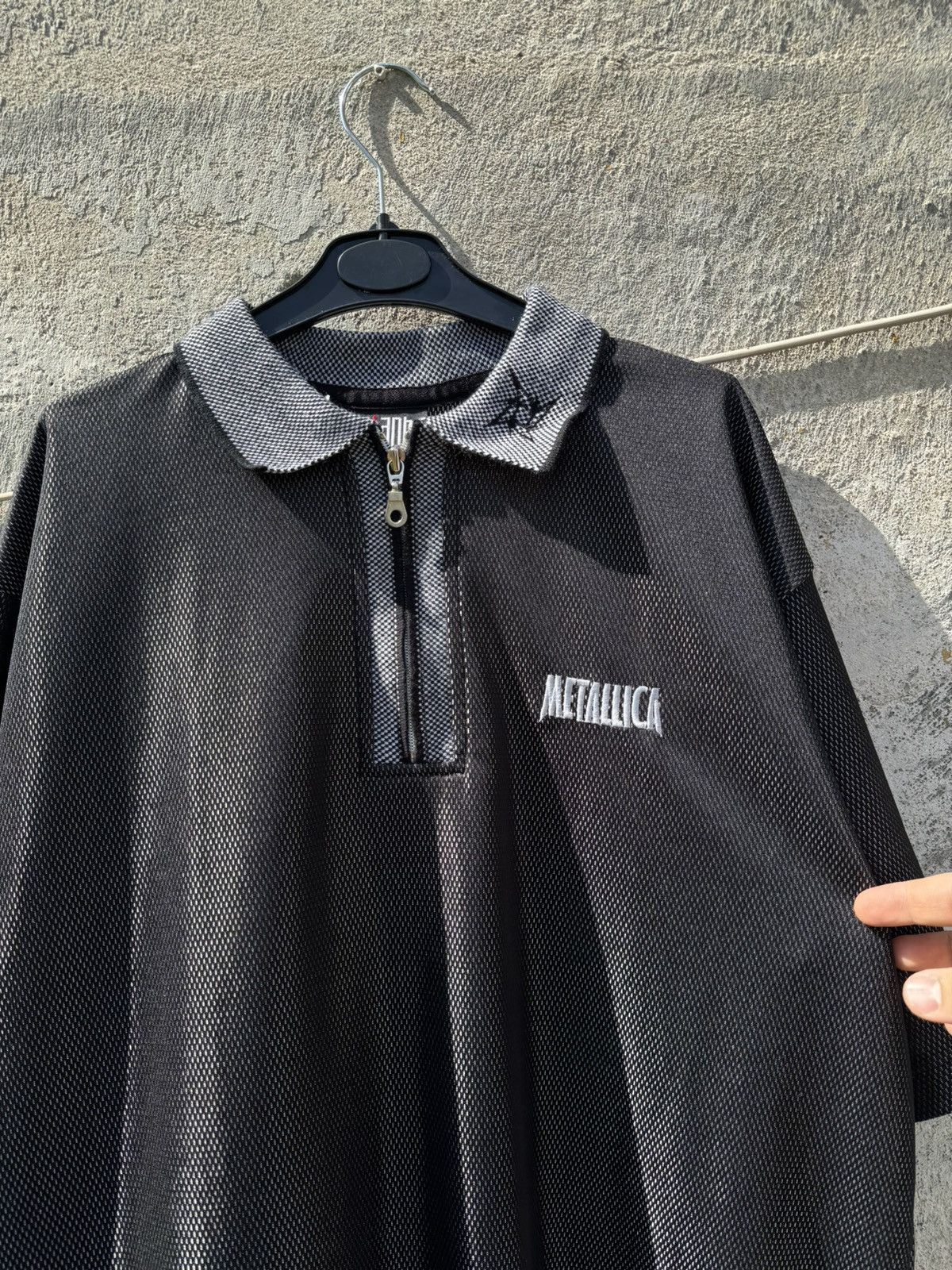 Japanese Brand × Metallica × Vintage Vintage Metallica Silver Mesh Jersey Giant 90s XL Metal Band Size US XL / EU 56 / 4 - 3 Thumbnail