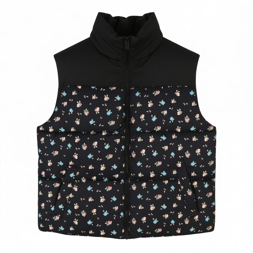 Other MAJA HIGH NECK EU42 Black Floral Quilted Vest 88034 Size XL / US 12-14 / IT 48-50 - 1 Thumbnail