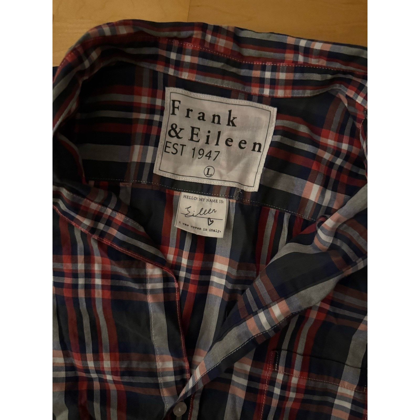 Frank & Eileen Frank & Eileen Red Blue Plaid Lightweight Button Down Eileen Size L / US 10 / IT 46 - 3 Thumbnail