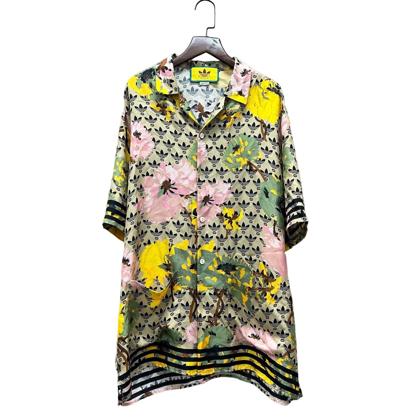 Gucci Gucci x Adidas Floral Silk Shirt Size M Size US M / EU 48-50 / 2 - 1 Thumbnail