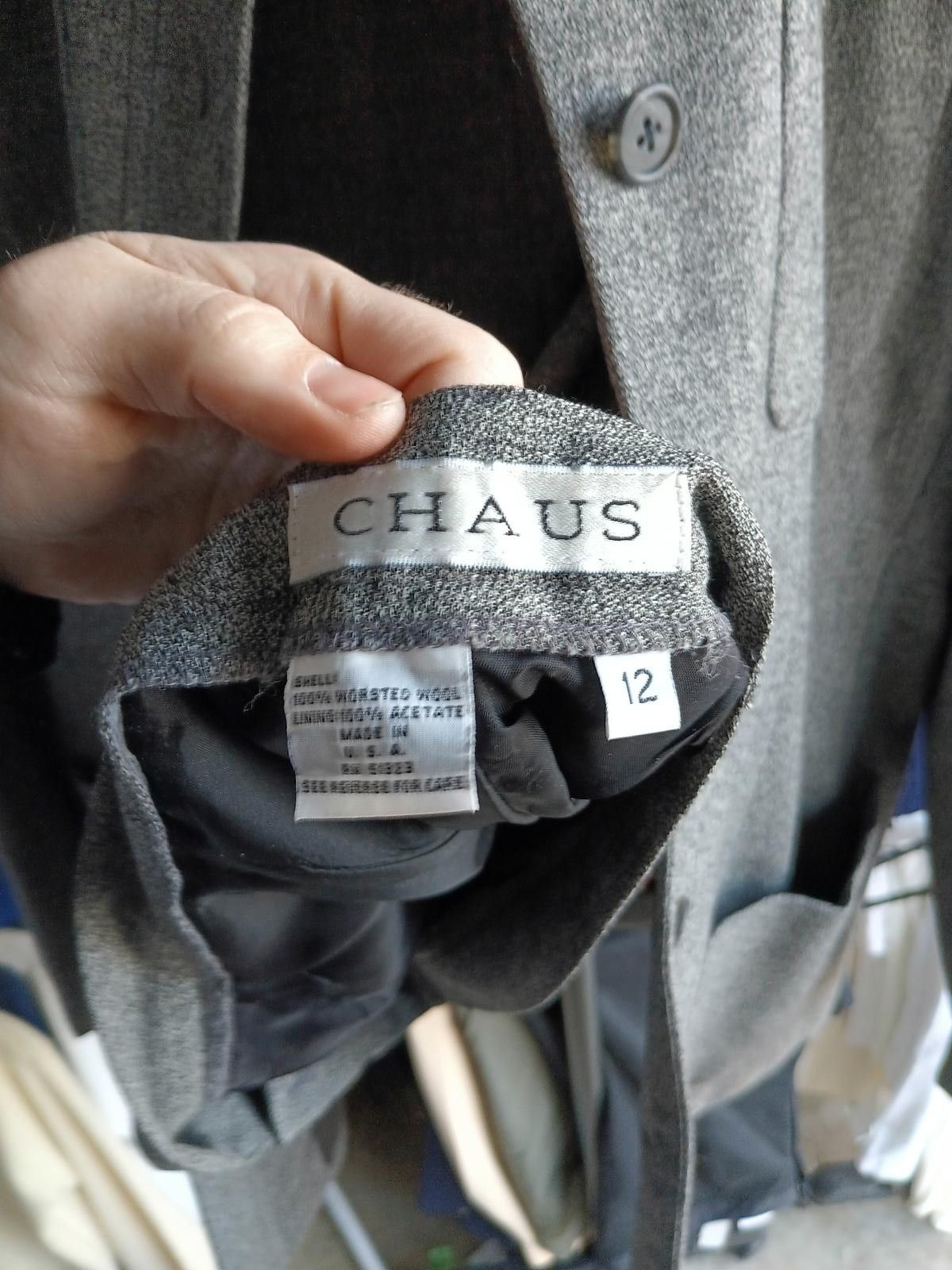 Chaps Ralph Lauren Chaus Women's Gray Suit Set Size L / US 10 / IT 46 - 6 Thumbnail