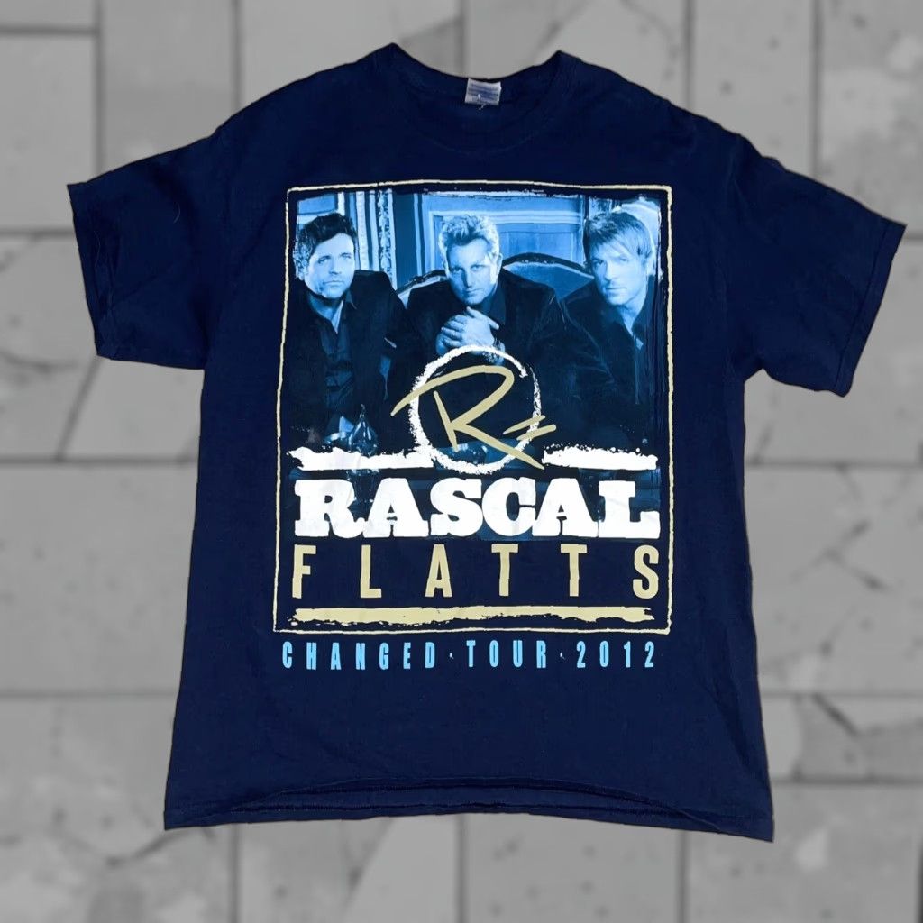 Vintage Rascal Flatts 2012 Tour Shirt T-Shirt Men L Blue Graphic 2010s Mens Size US L / EU 52-54 / 3 - 1 Thumbnail