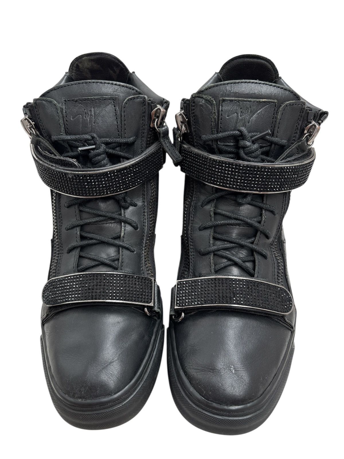 Giuseppe Zanotti Dual Rhinestone Strap Sneakers Size US 8 / EU 41 - 2 Thumbnail