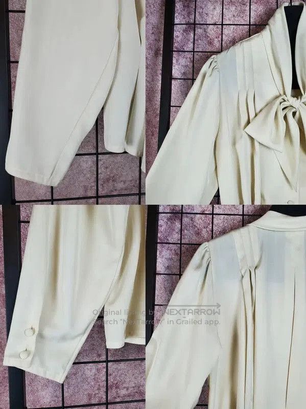 Balmain Balmain Spring Autumn Cream Short Sleeve Blouse . Size S / US 4 / IT 40 - 4 Thumbnail