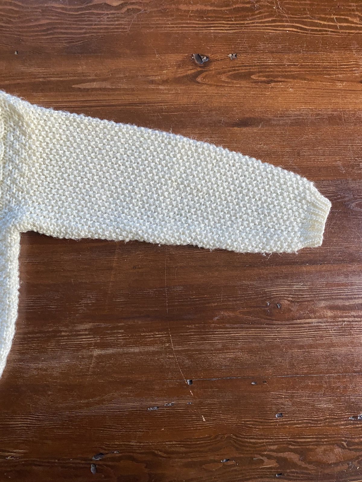 Vintage Vintage 80’s Crop Style Cream Cable Knit Polo Sweater Size M / US 6-8 / IT 42-44 - 9 Thumbnail