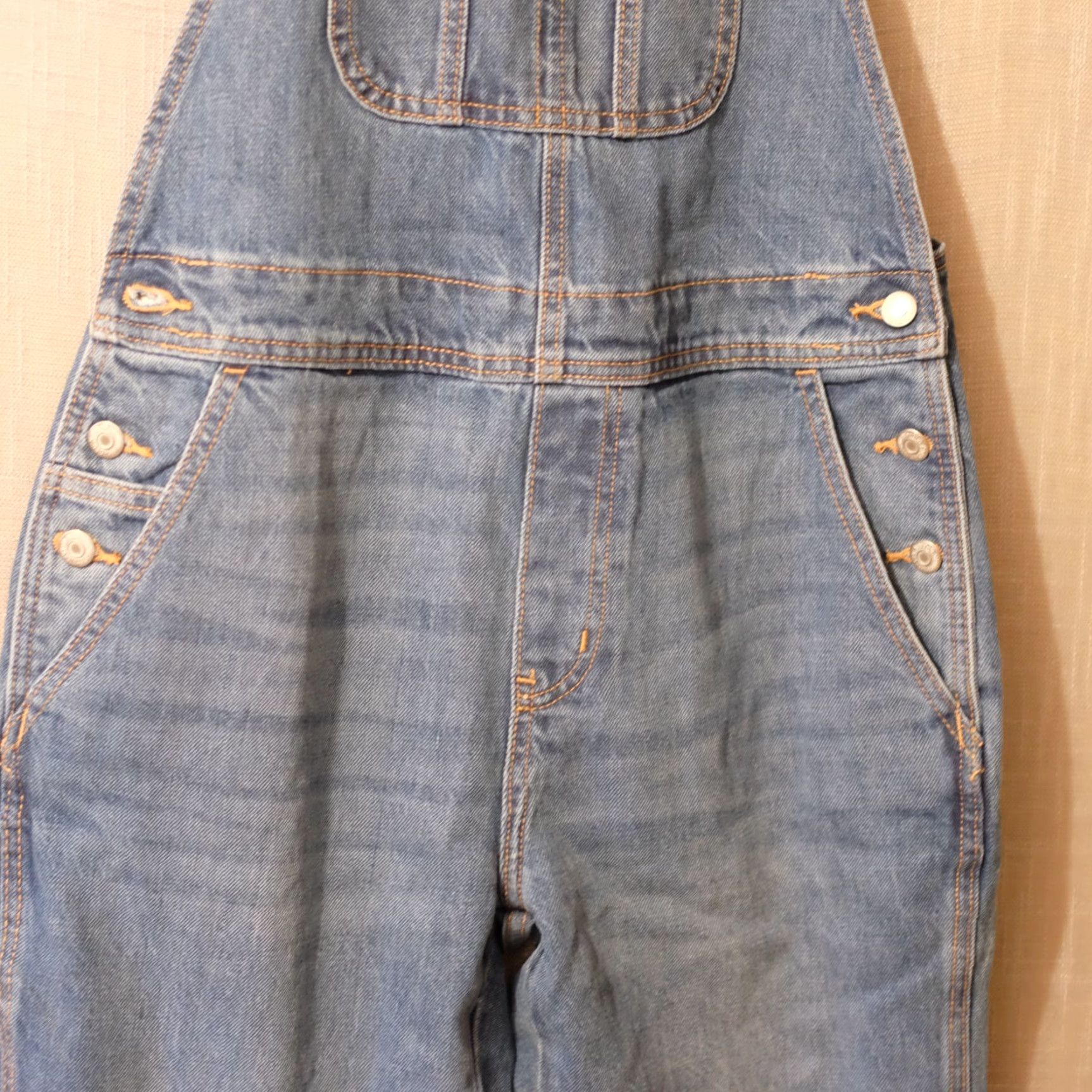 Old Navy Nwot! Old Navy Overalls Blue Denim 100% Cotton Women's 8 Jumpsuit Size 30" / US 8 / IT 44 - 4 Thumbnail