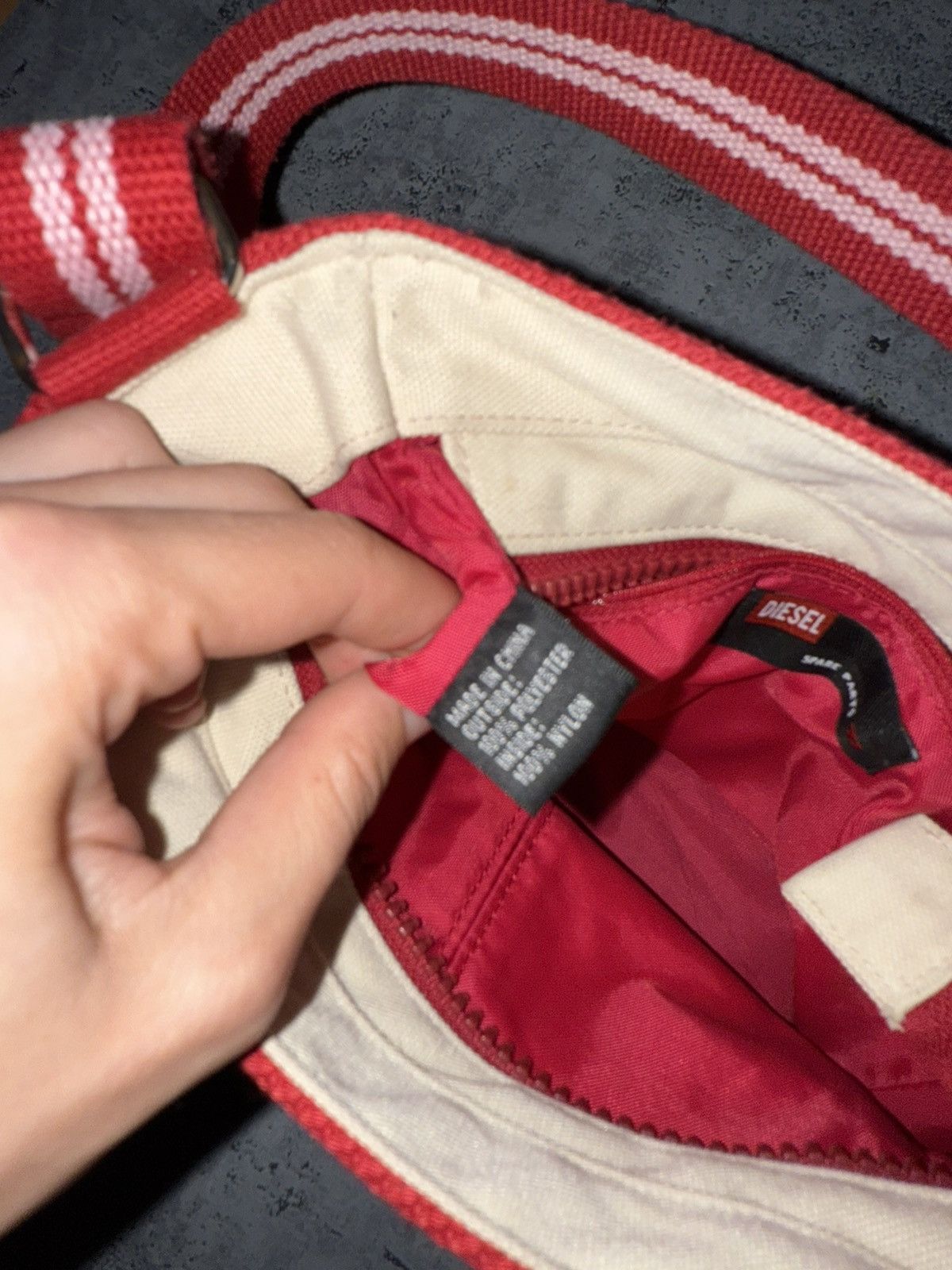 Diesel Diesel Vintage Red White Shoulder Cargo Bag Y2K Rare Size ONE SIZE - 5 Thumbnail