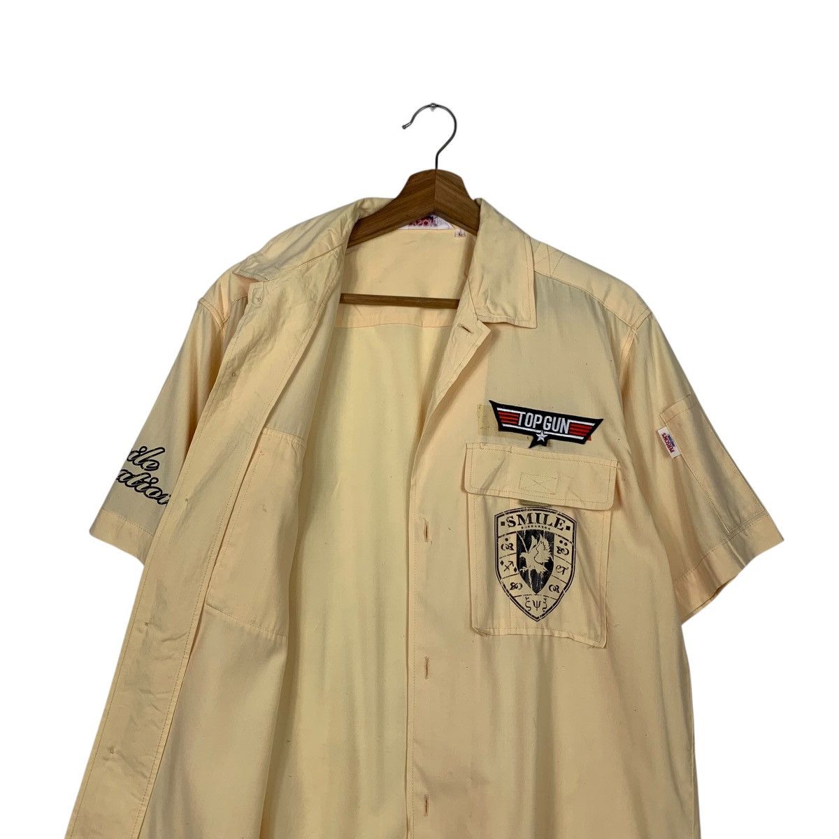 PERSON'S PERSON’S Uniform Top Gun Patches Button Shirt #2067-C90 Size US L / EU 52-54 / 3 - 10 Thumbnail